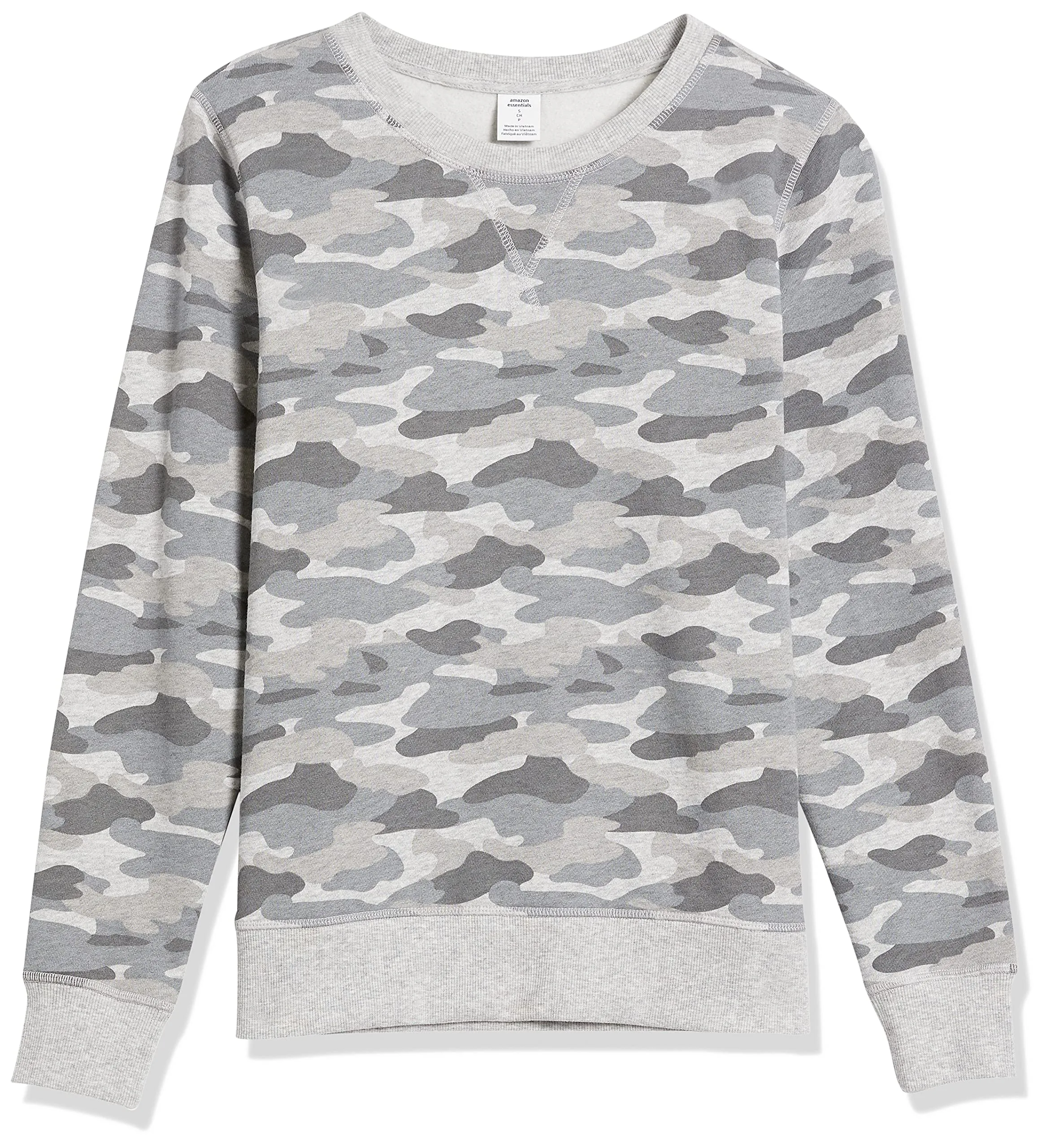 Amazon Essentials Wae50014fl18 Felpa Donna, Grey Camo, Small - immagine 6