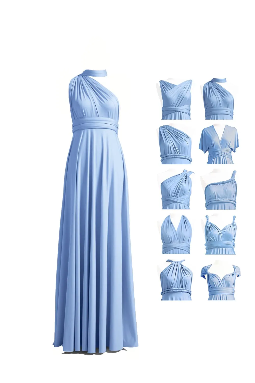 72styles Abito Cerimonia Donna Elegante Infinity Damigella d'Onore - immagine 1