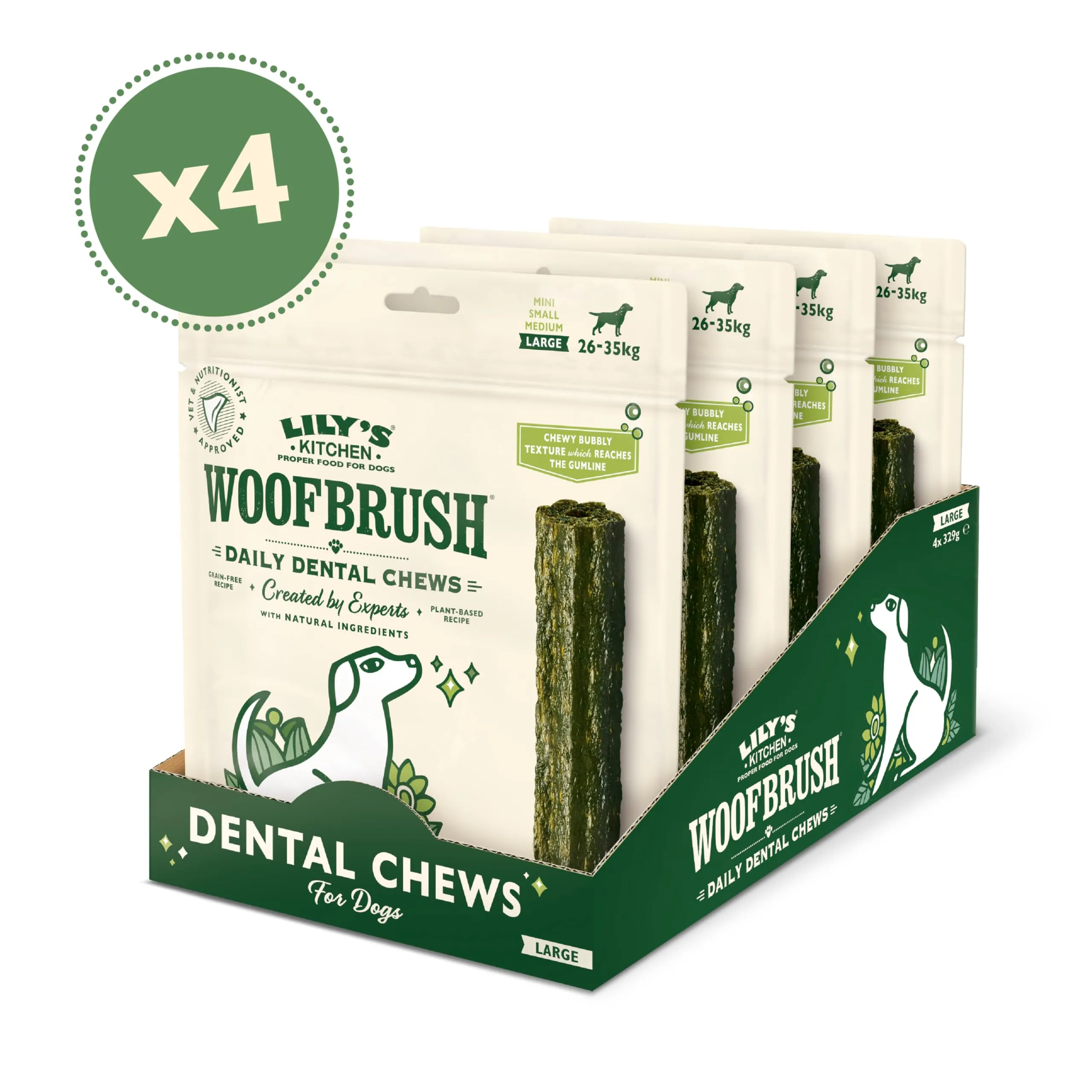 Lily's Kitchen Woofbrush Bastoncini Dentali Grandi per Cani Adulti (7 x 47g) - immagine 4