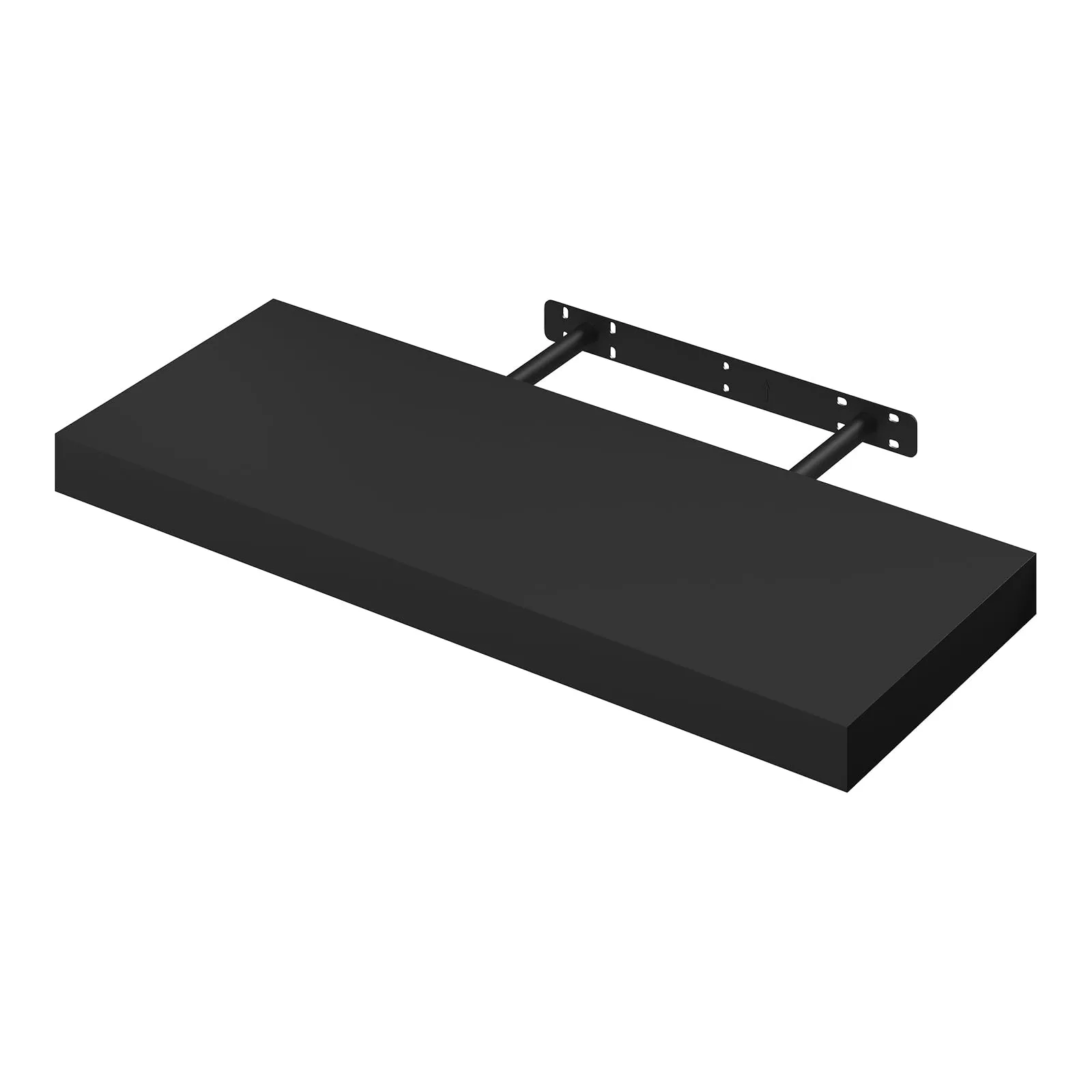 WOLTU Mensola da Muro in MDF, Nero, 60x22.9x3.8 cm - immagine 1
