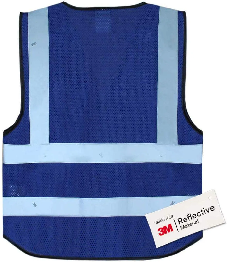 Salzmann Gilet ad Alta Visibilità Riflettente, Blu (Rete), S-M - immagine 2