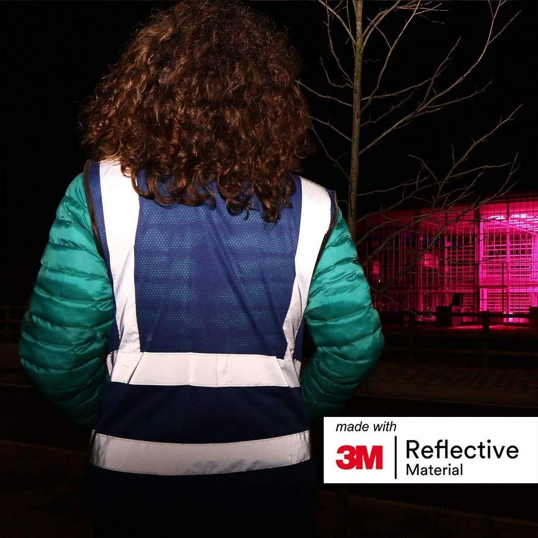 Salzmann Gilet ad Alta Visibilità Riflettente, Blu (Rete), S-M - immagine 6