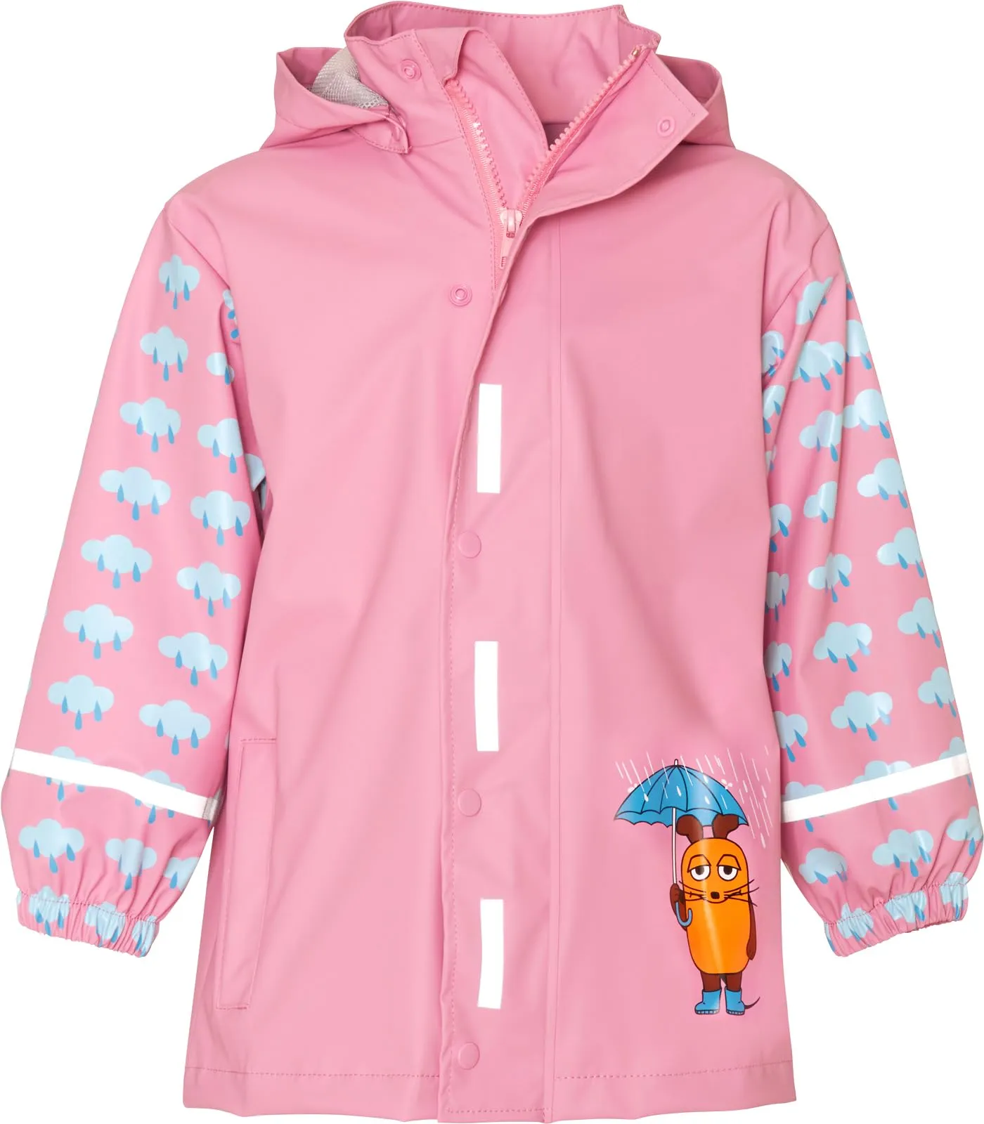 Playshoes Giacca da Pioggia Impermeabile e Antivento Unisex per Bambini, Rosa Il Topo, 92 - immagine 1