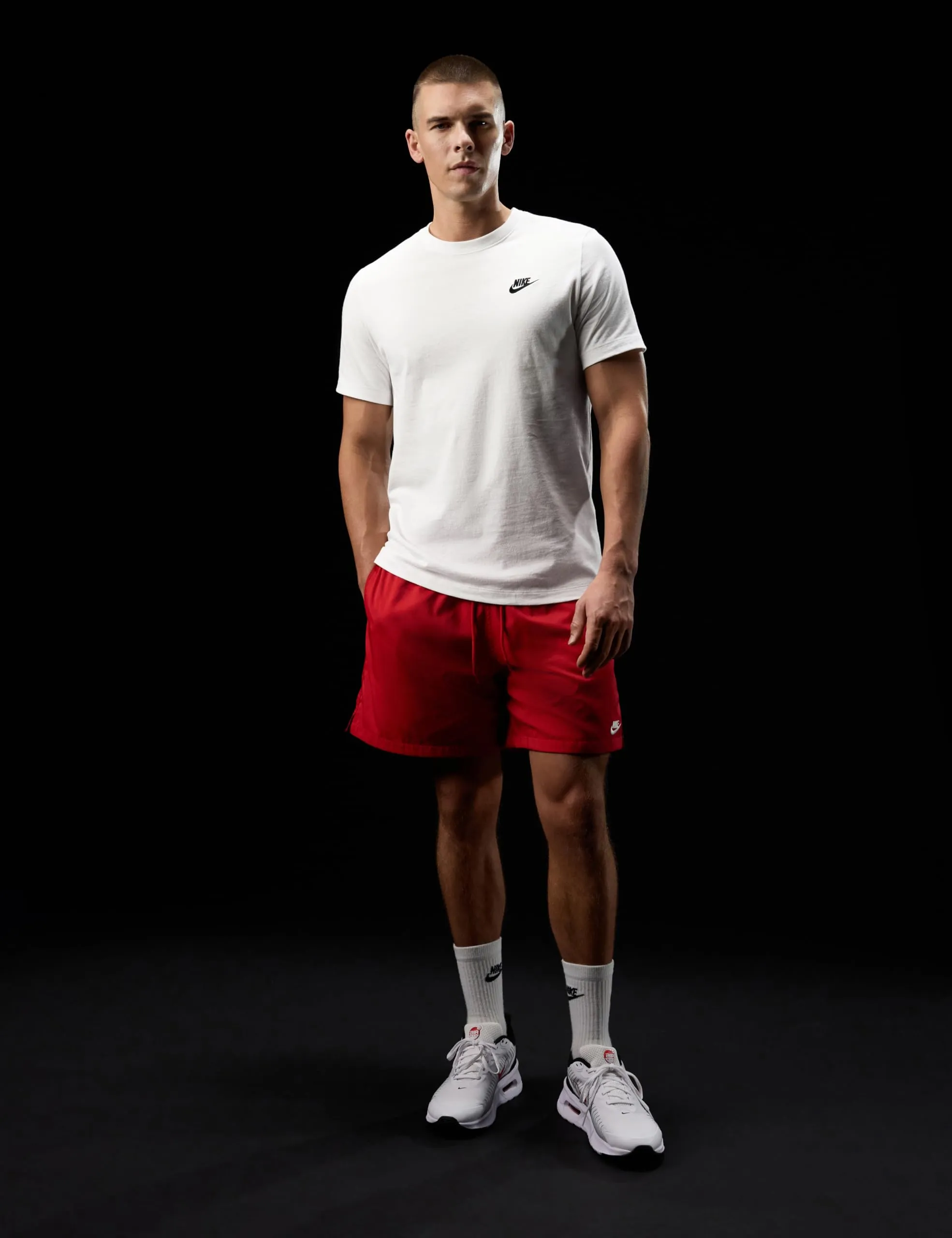 Nike NSW Club Tee, White Black, S - immagine 7