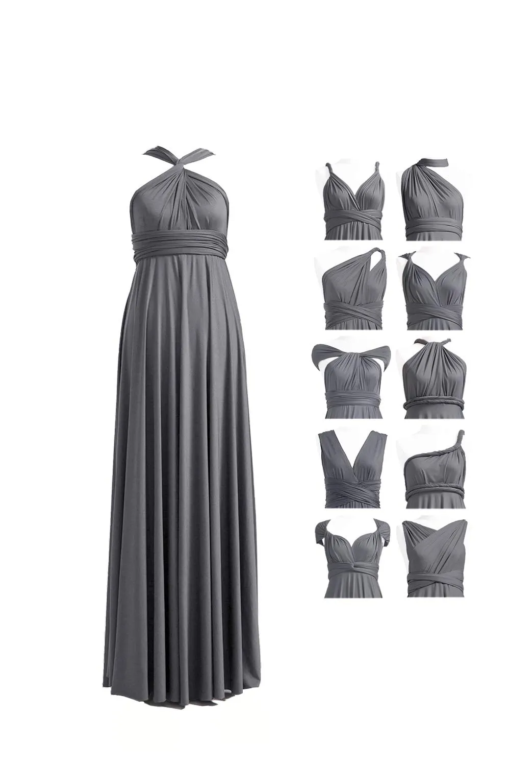 72styles Abito Cerimonia Donna Elegante Infinity Damigella d'Onore - immagine 1
