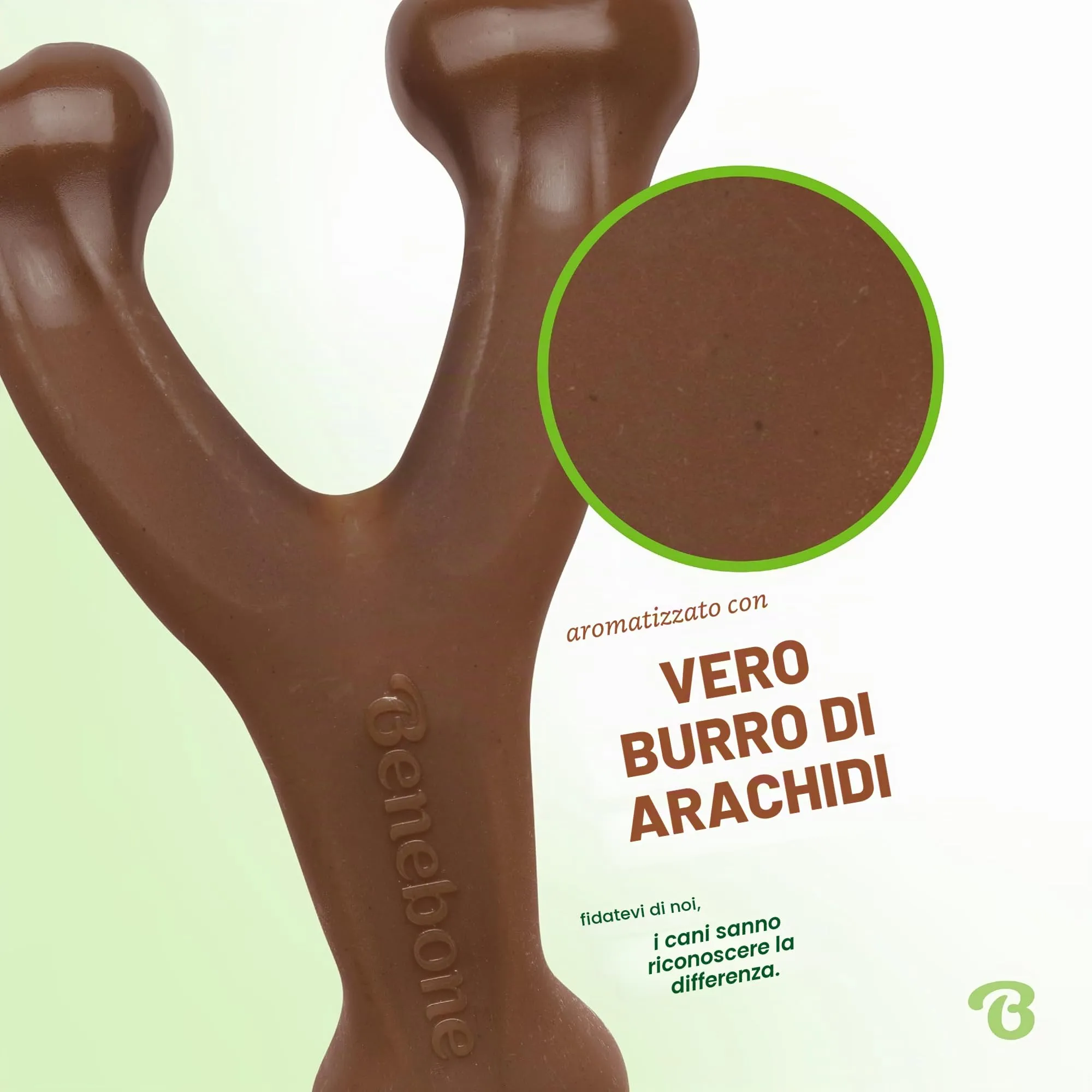 Benebone Wishbone Gioco da Masticare per Cani, Arachidi Reali, Piccolo - immagine 2