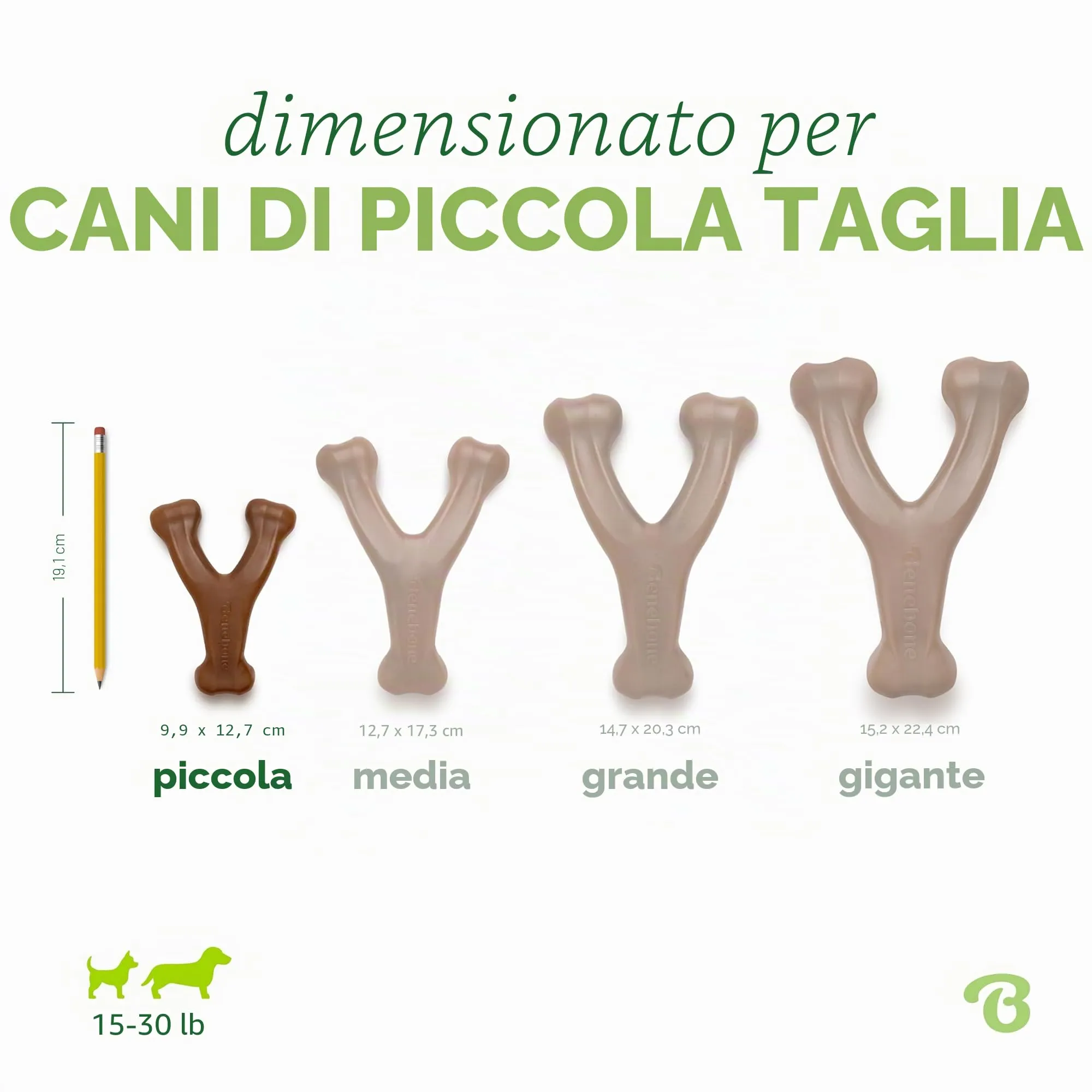 Benebone Wishbone Gioco da Masticare per Cani, Arachidi Reali, Piccolo - immagine 4