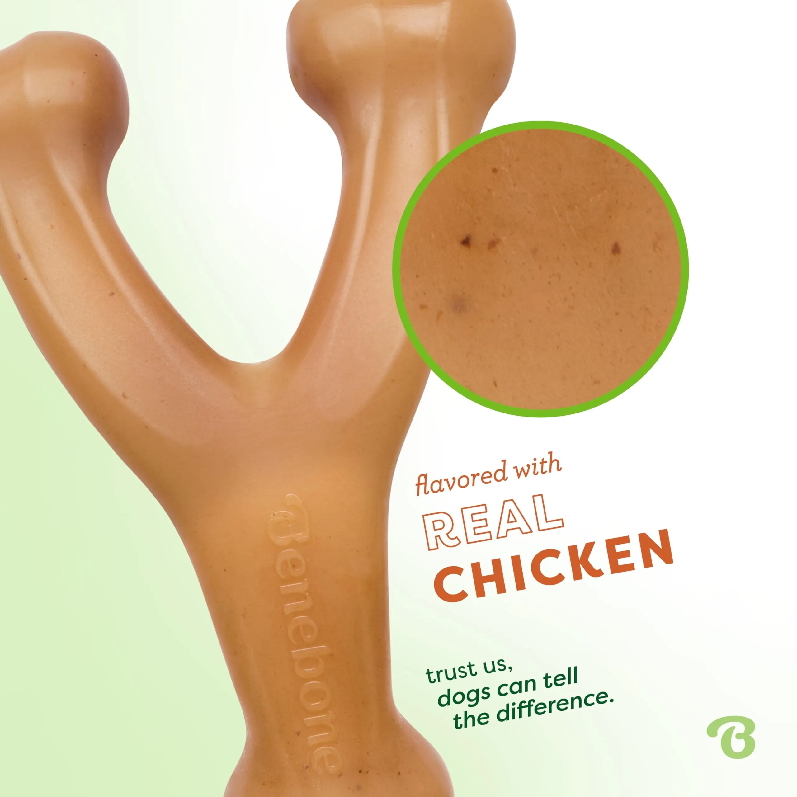 Benebone Wishbone Gioco da Masticare per Cani, Pollo Reale, Gigante - immagine 2