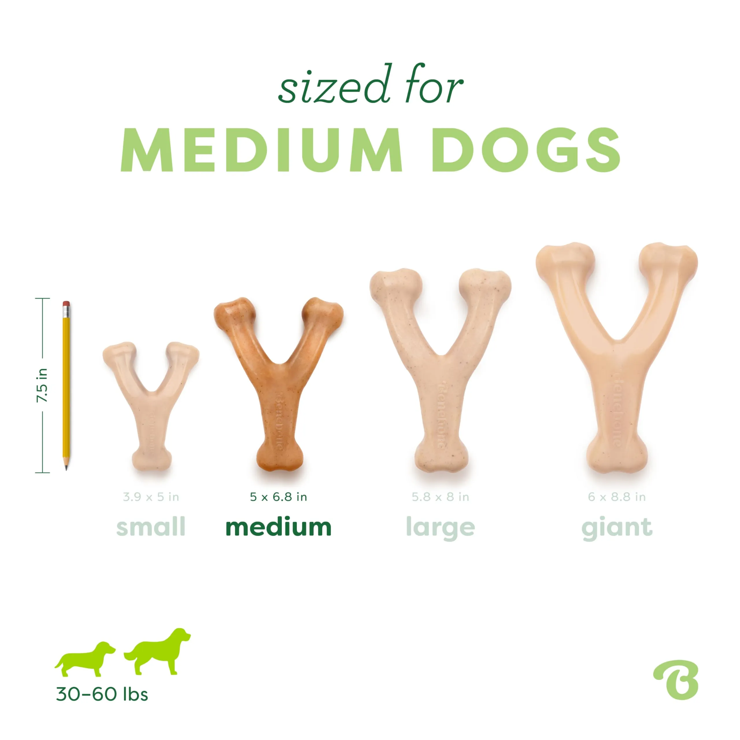 Benebone Wishbone Gioco da Masticare per Cani, Pollo Reale, Medio - immagine 4
