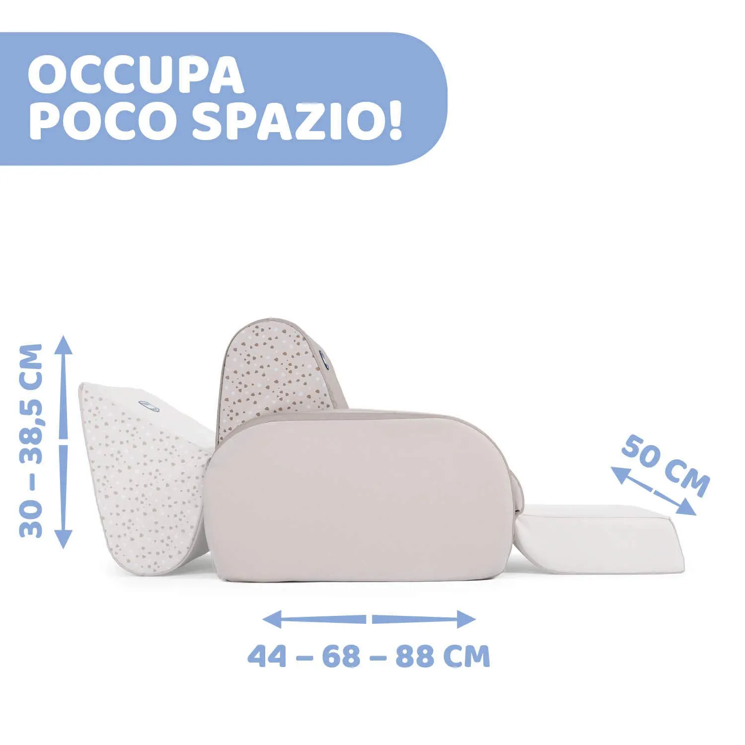 Chicco Twist Poltroncina per Bambini Trasformabile in Chaise Longue e Divanetto, 3 Configurazioni, Grigio - immagine 3