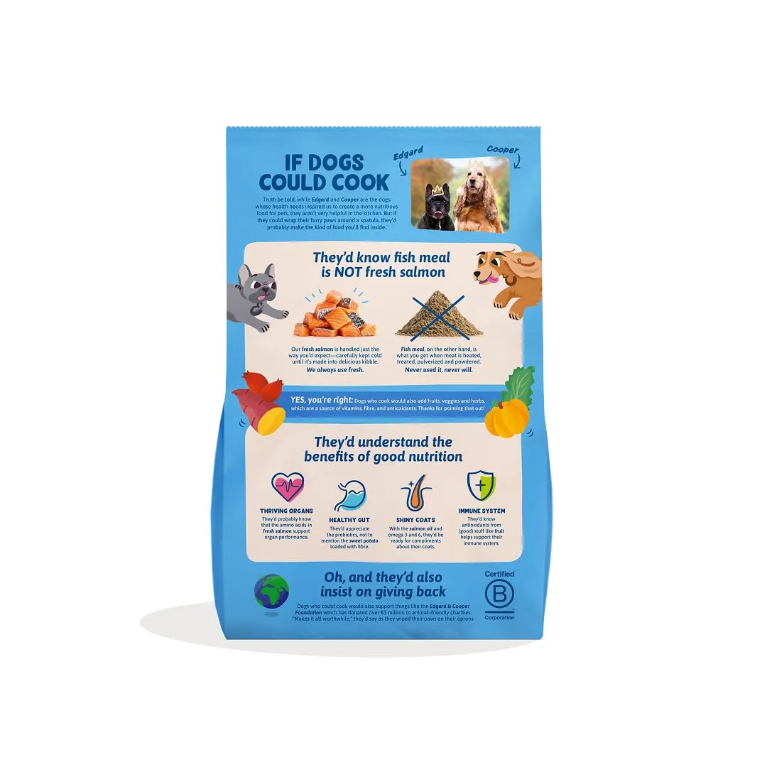 Edgard & Cooper Crocchette Cani Adulti Taglia Medium, Salmone Fresco, Ricetta Ipoallergenica con Zucca, Cavolo Riccio e Patata Dolce, 2.5kg - immagine 3