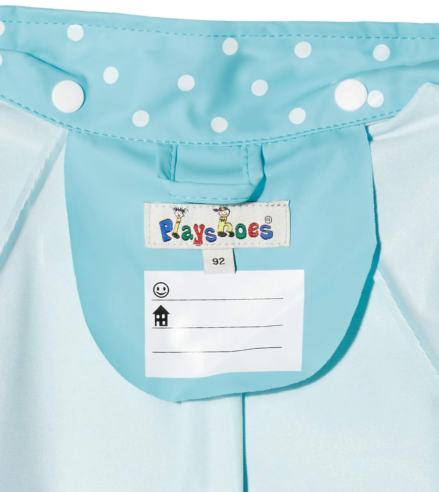 Playshoes Giacca da pioggia impermeabile e antivento Unisex per bambini e ragazzi, punti turchesi, 86 - immagine 4