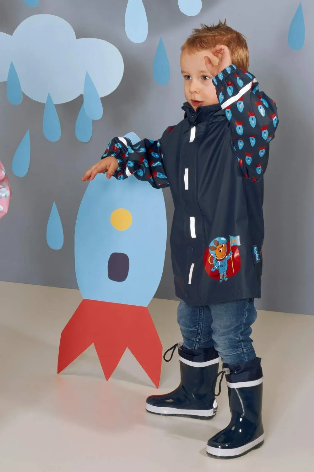 Playshoes Giacca da pioggia Unisex per Bambini e Ragazzi, Lo spazio del mouse, 92 - immagine 2