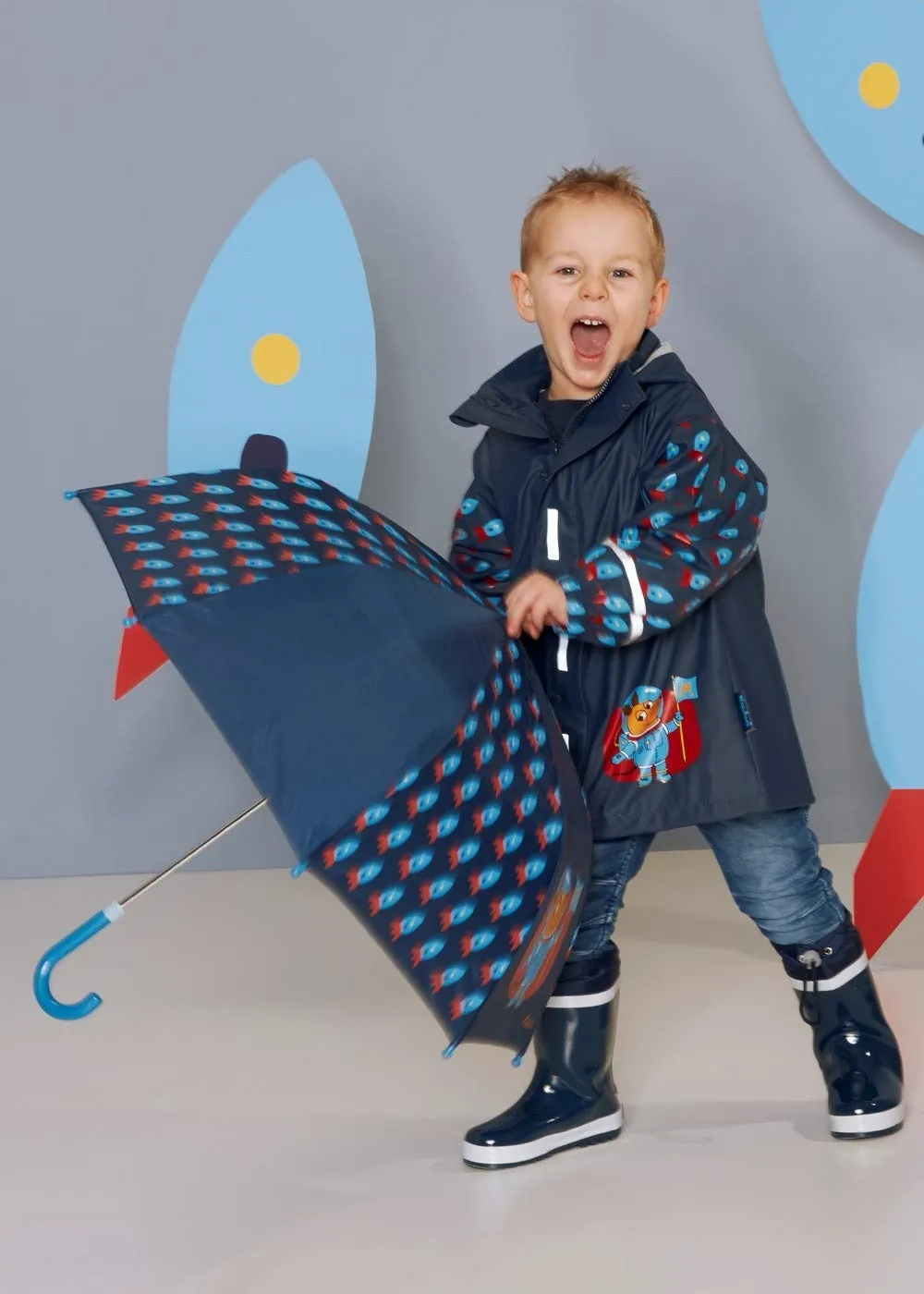 Playshoes Giacca da pioggia Unisex per Bambini e Ragazzi, Lo spazio del mouse, 92 - immagine 3