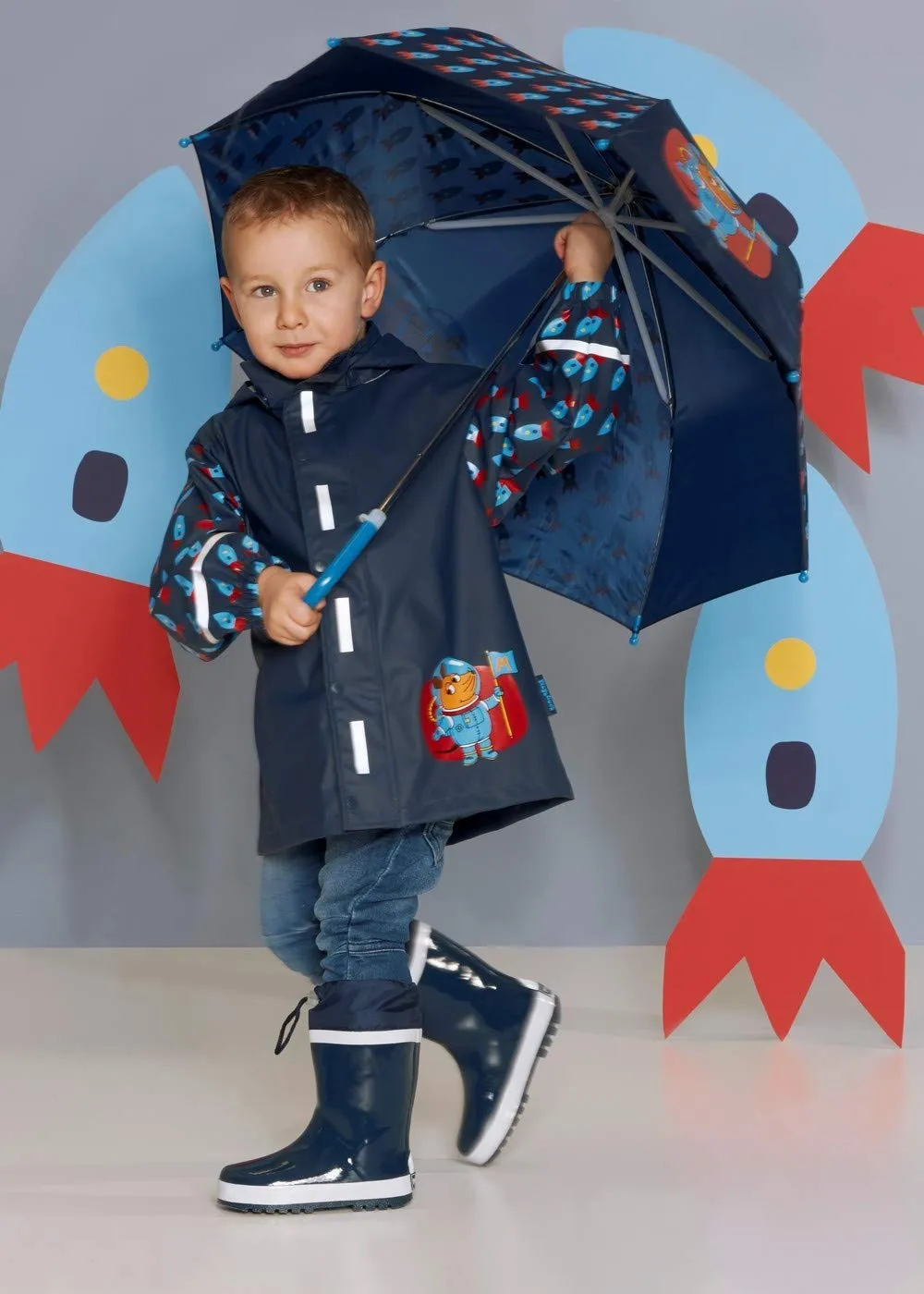 Playshoes Giacca da pioggia Unisex per Bambini e Ragazzi, Lo spazio del mouse, 92 - immagine 6