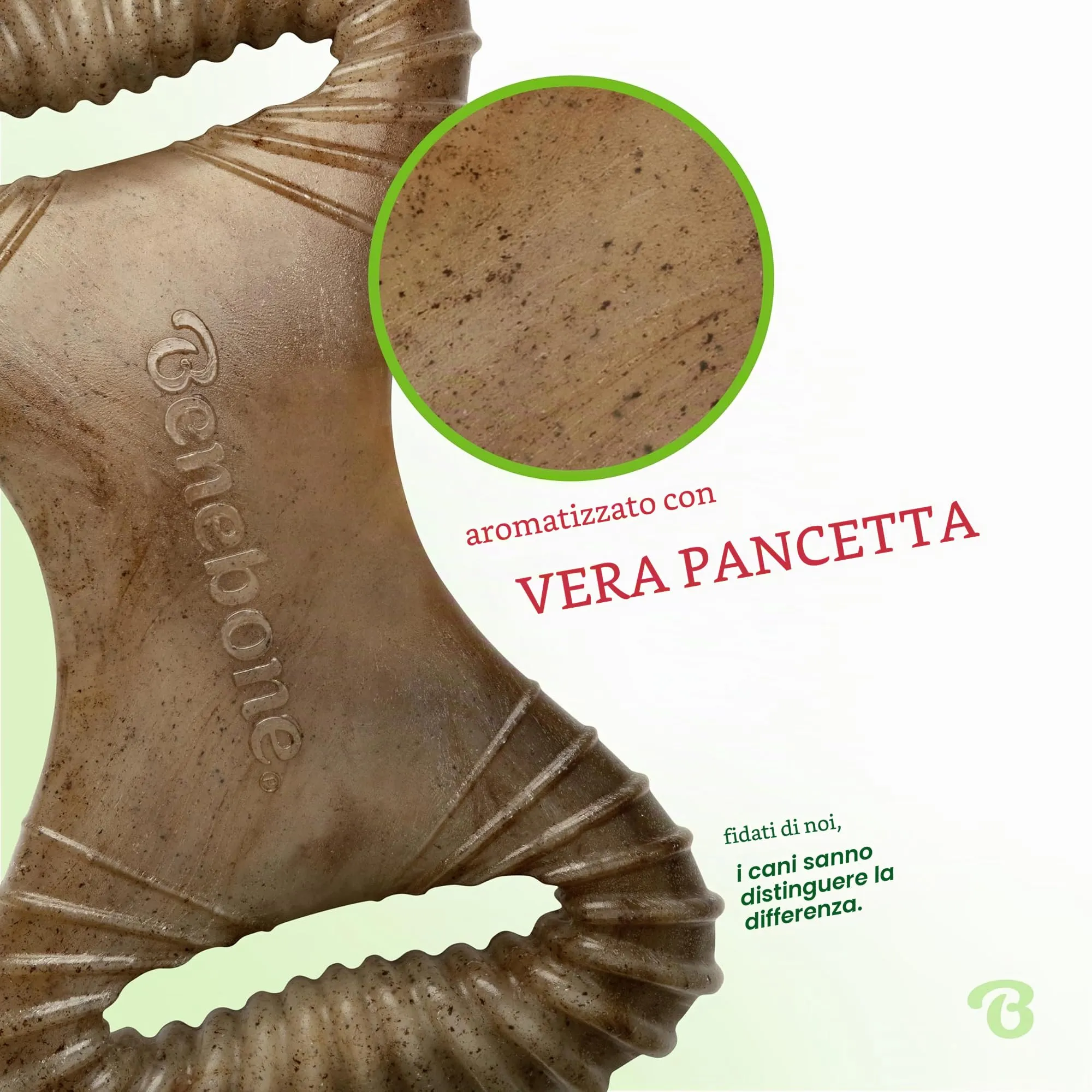 Benebone Dental Gioco da Masticare per Cani, Bacon Reale, Medio - immagine 2