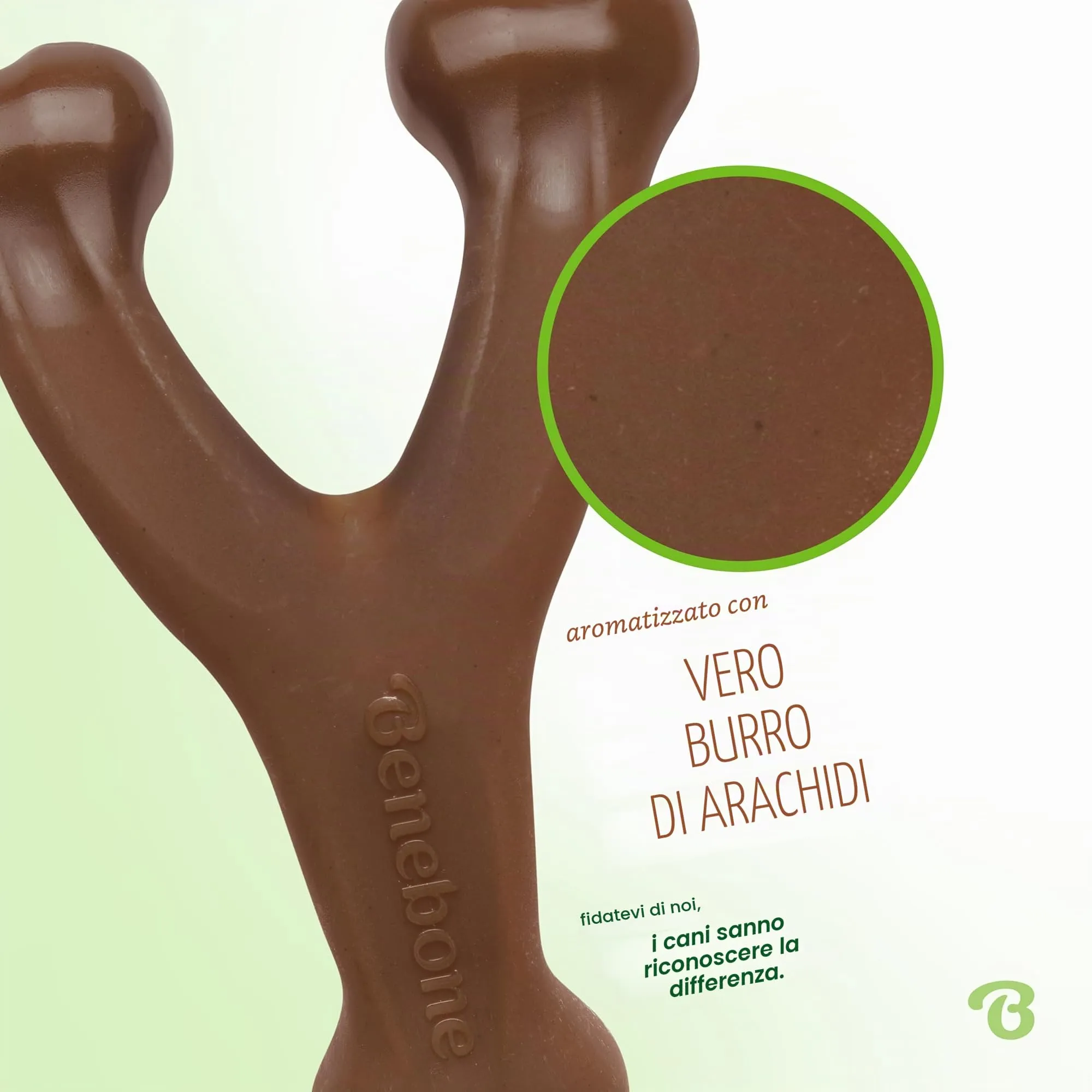 Benebone Wishbone Gioco da Masticare per Cani, Arachidi Reali, Large - immagine 2