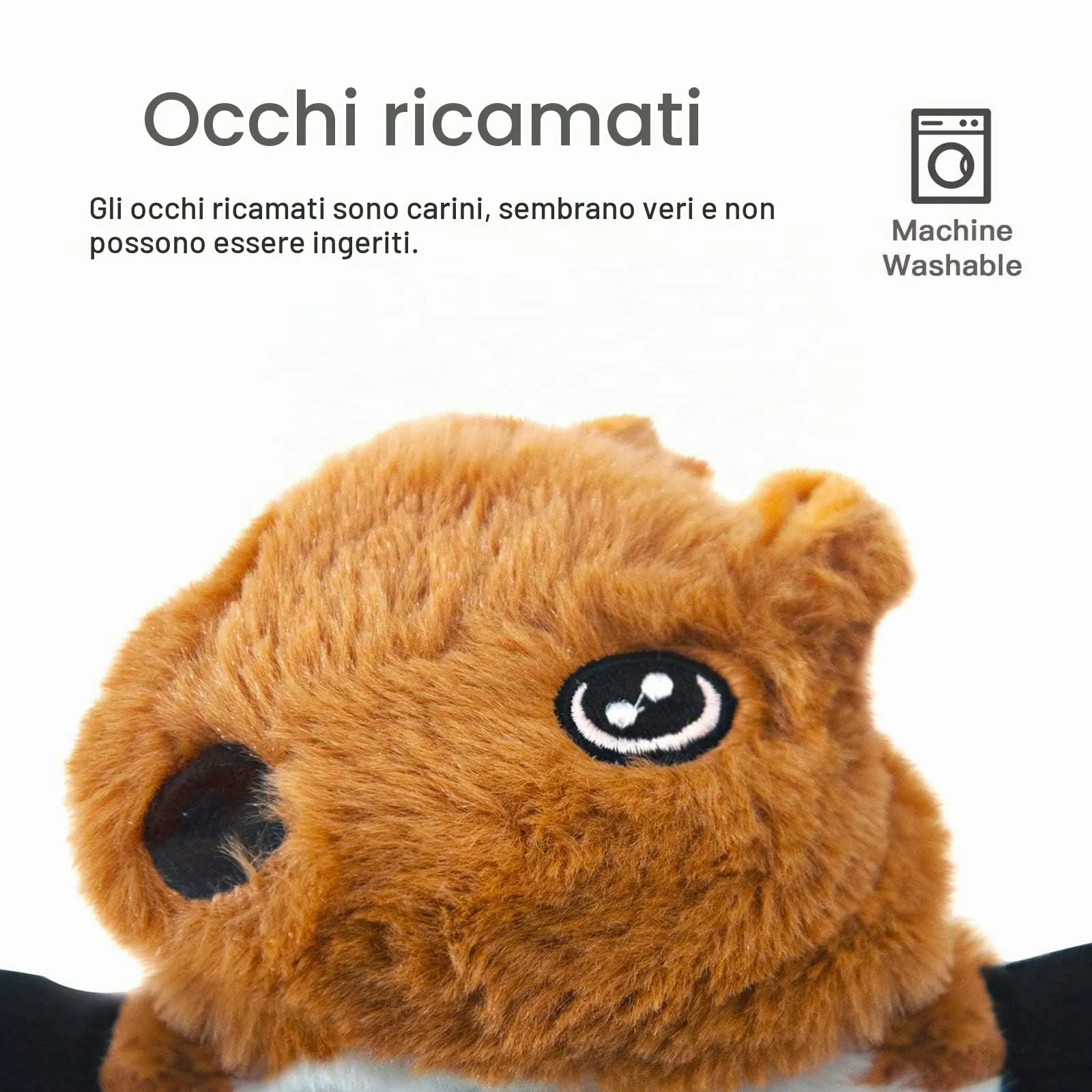 SHARLOVY Set di 5 giocattoli in peluche per cani di taglia media e grande, senza imbottitura con squeak e fruscio - immagine 6