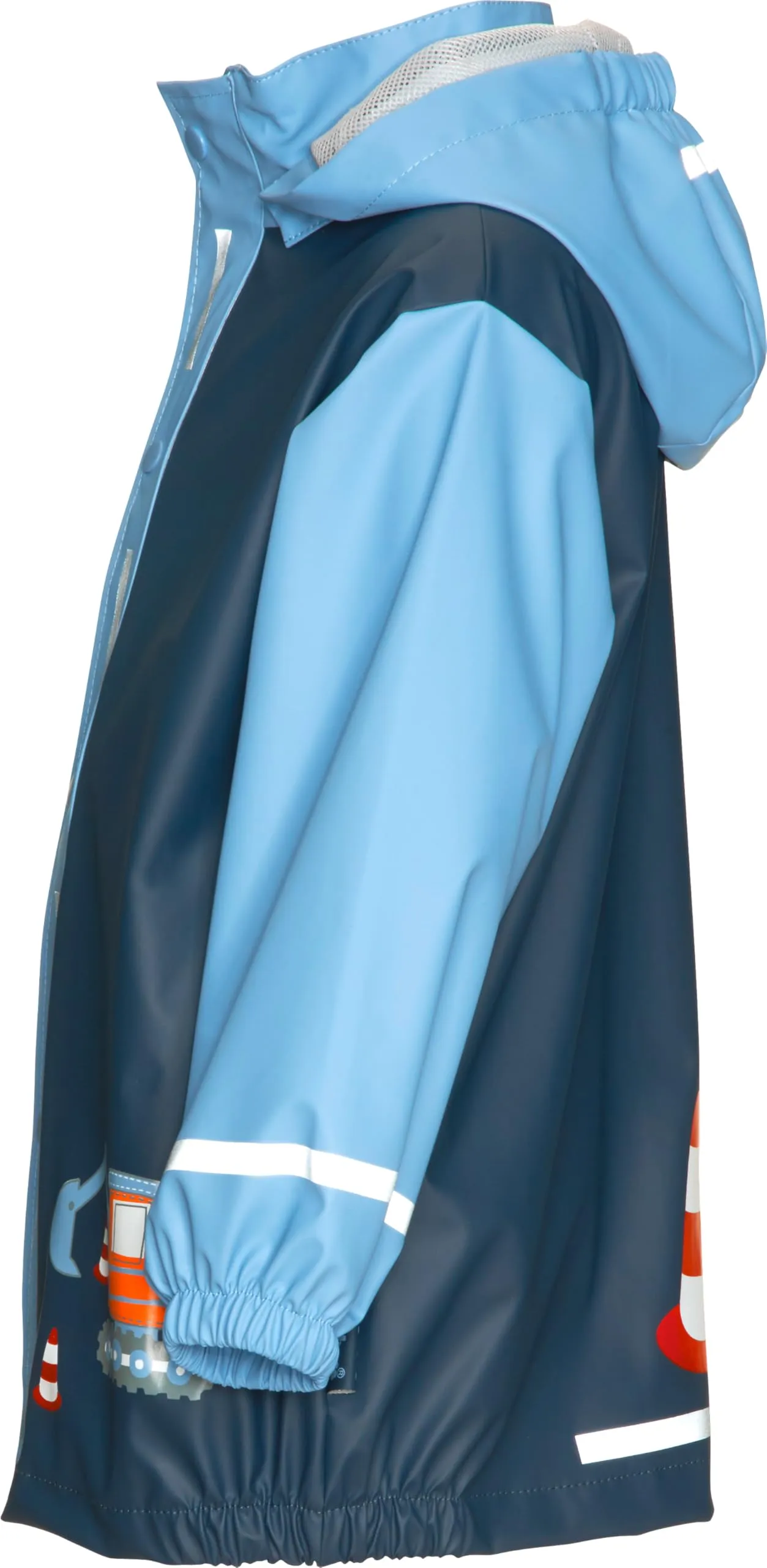 Playshoes Giacca da pioggia antivento e impermeabile Unisex per bambini e ragazzi, Sito di costruzione, 140 - immagine 2