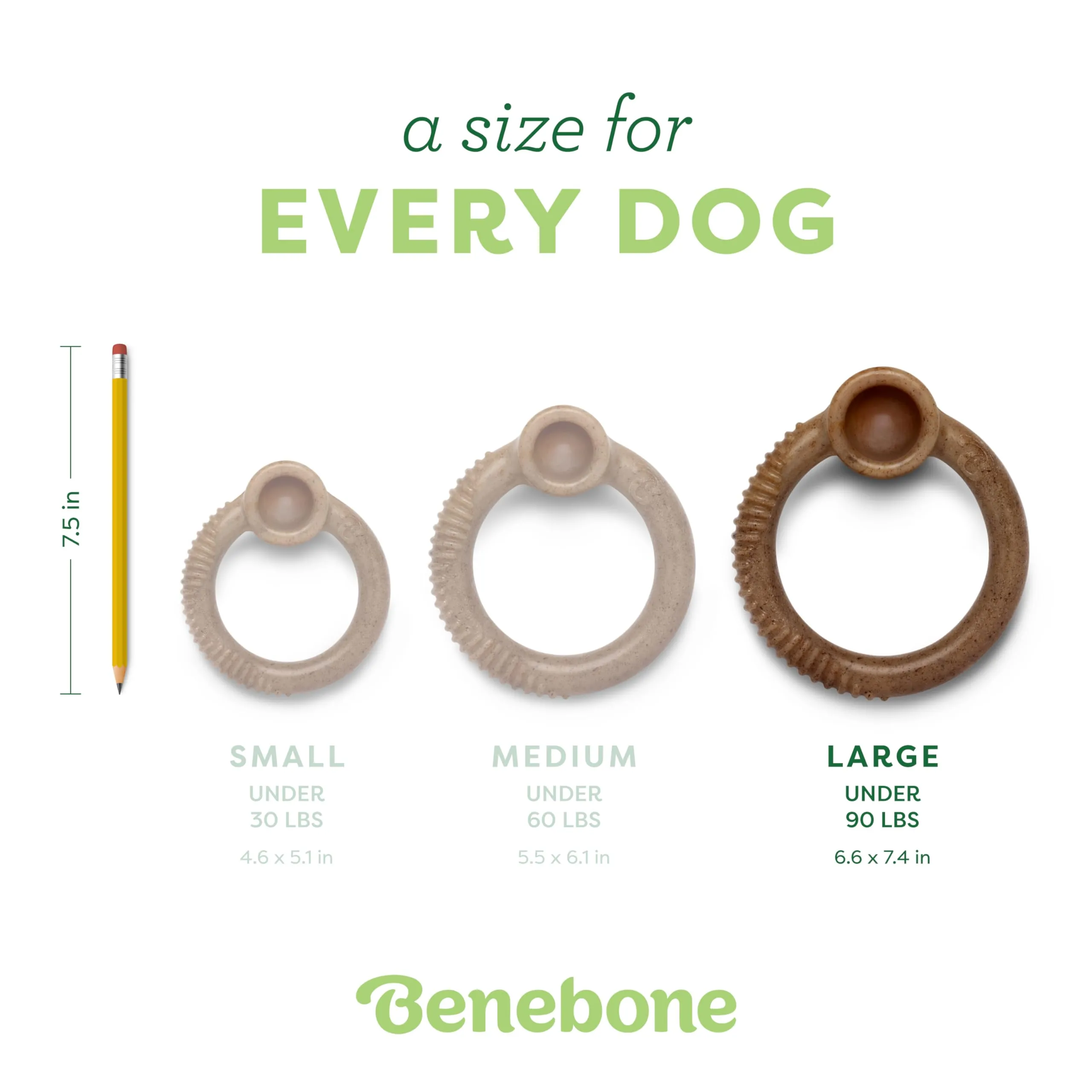 Benebone Ring Gioco da Masticare per Cani, Bacon Reale, Large - immagine 4