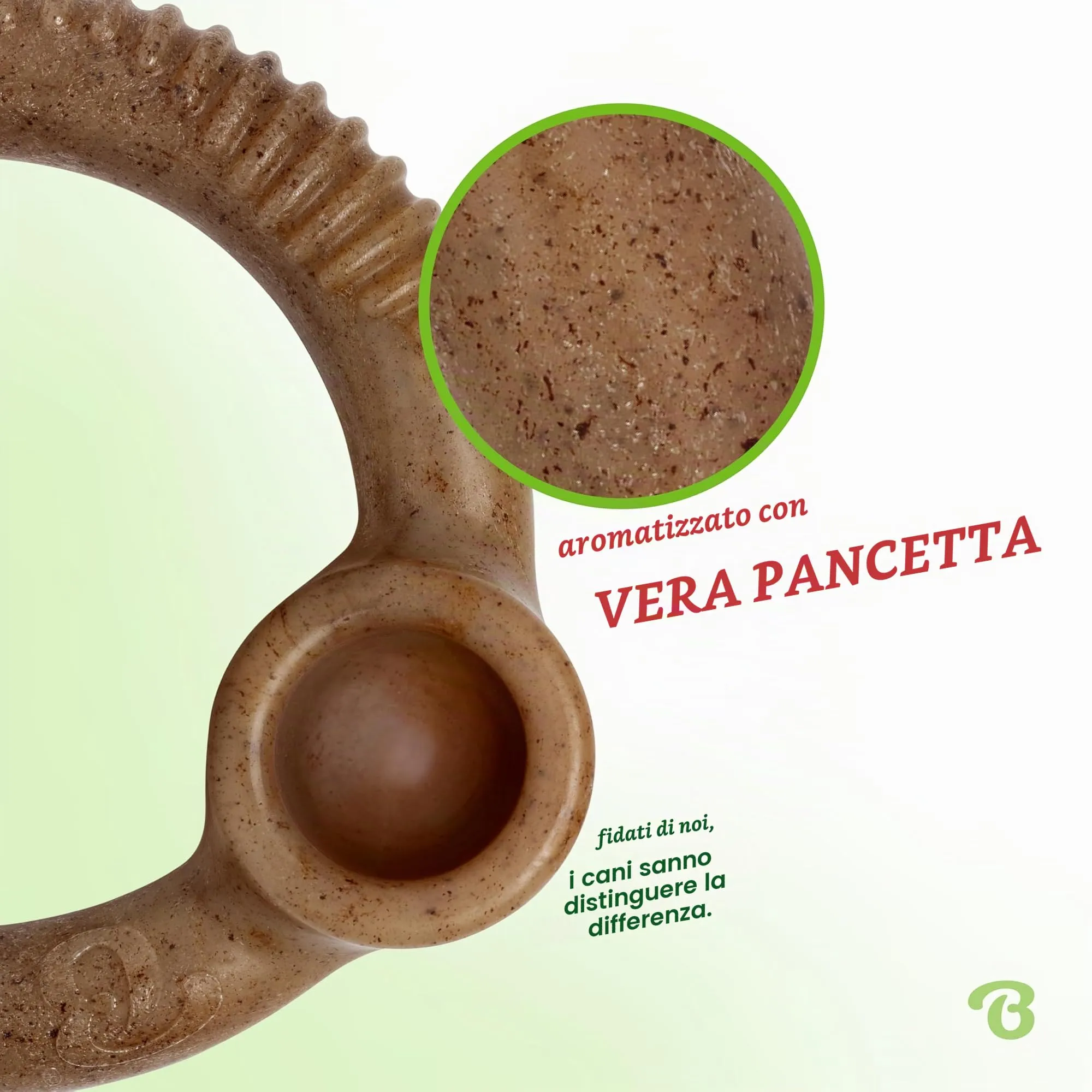 Benebone Ring Gioco da Masticare per Cani, Bacon Reale, Piccolo - immagine 2