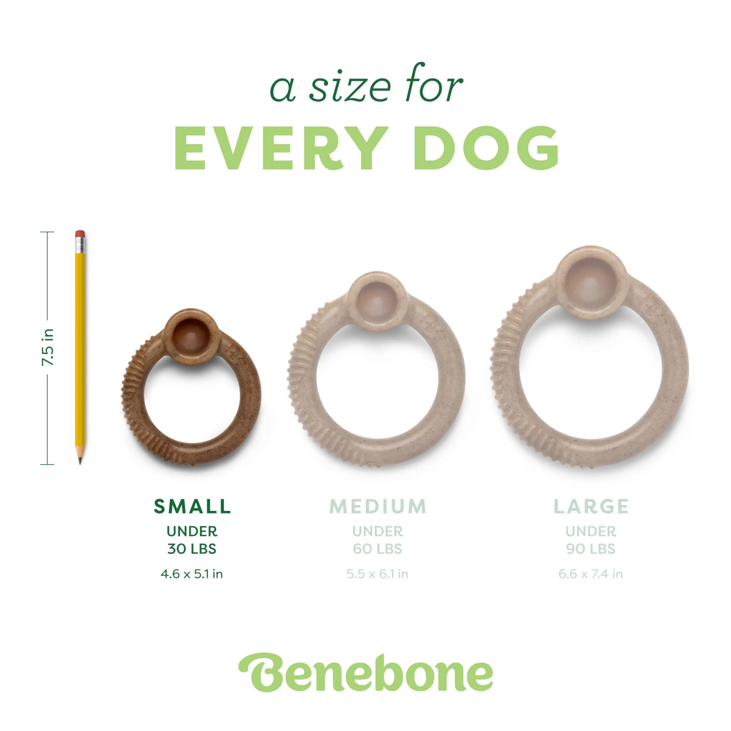 Benebone Ring Gioco da Masticare per Cani, Bacon Reale, Piccolo - immagine 4