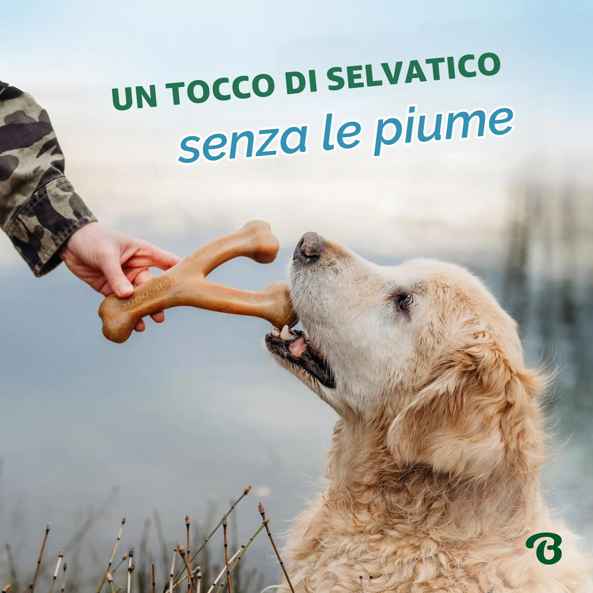 Benebone Wishbone Gioco da Masticare per Cani, Anatra, Medium - immagine 6