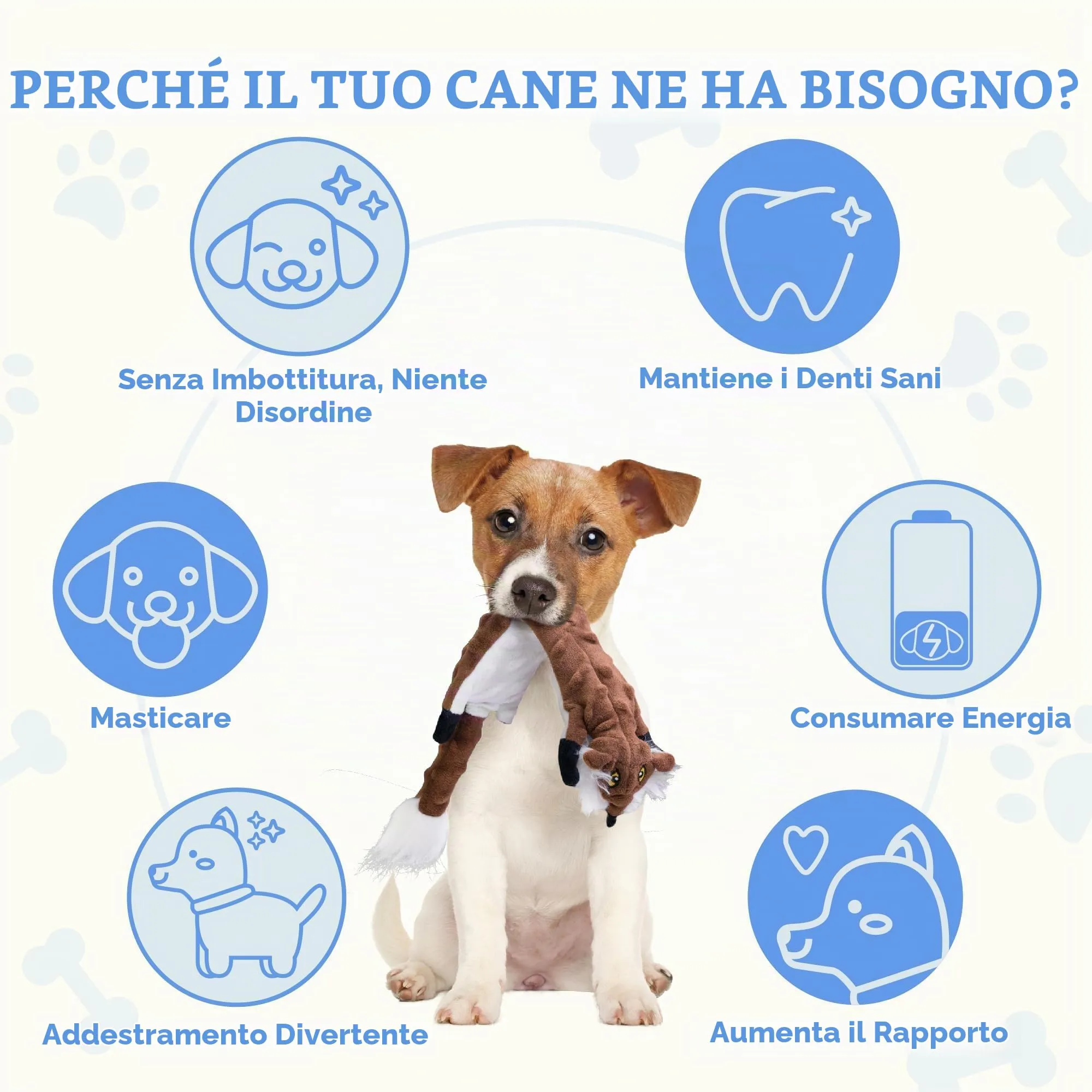 SHARLOVY Confezione da 5 giocattoli per cani in peluche, senza imbottitura con suono e fruscio, taglia Large - immagine 5