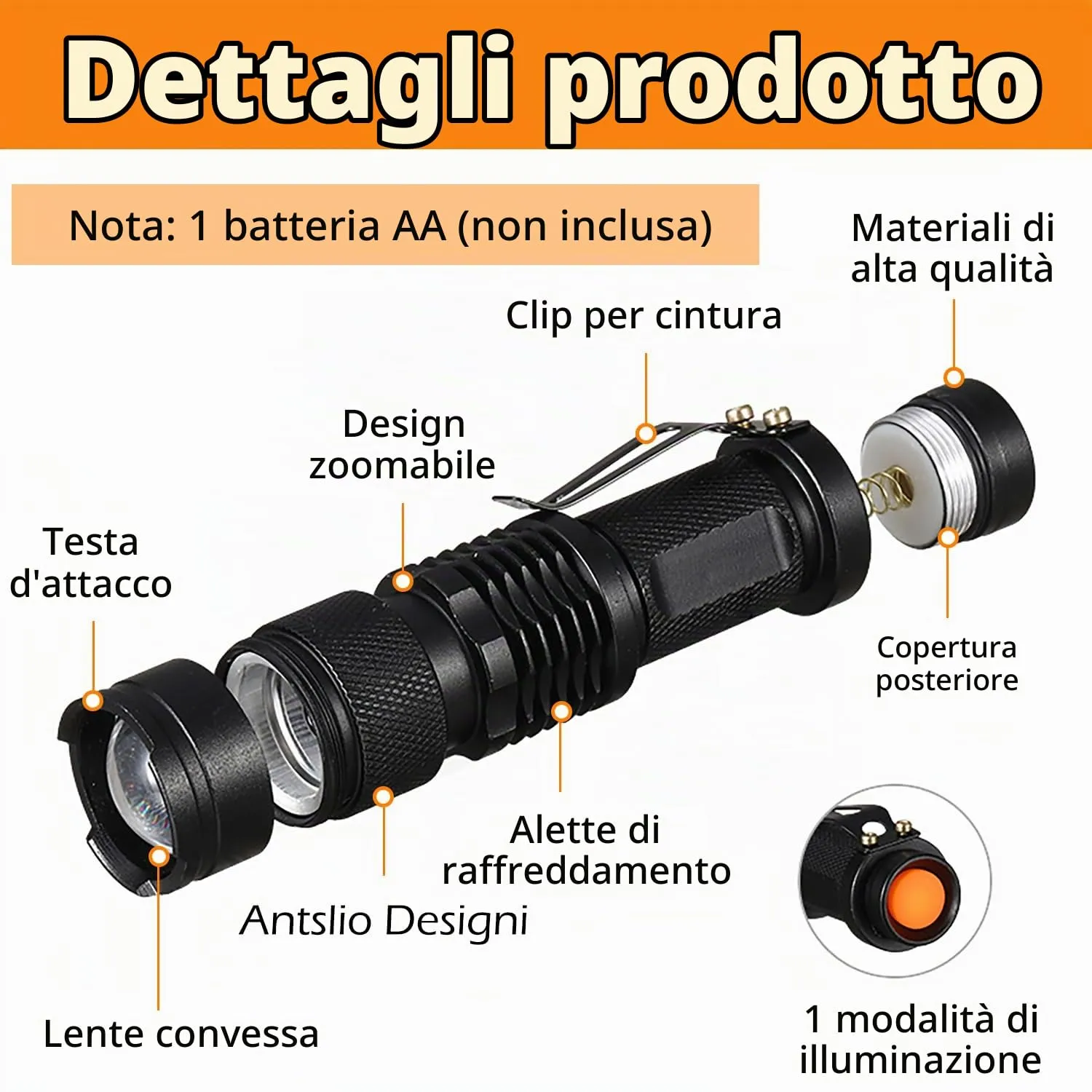 zaknszan Torcia UV 395nm LED Luce Nera Ultravioletta Mini per Animali Cane Gatto Urina - immagine 3