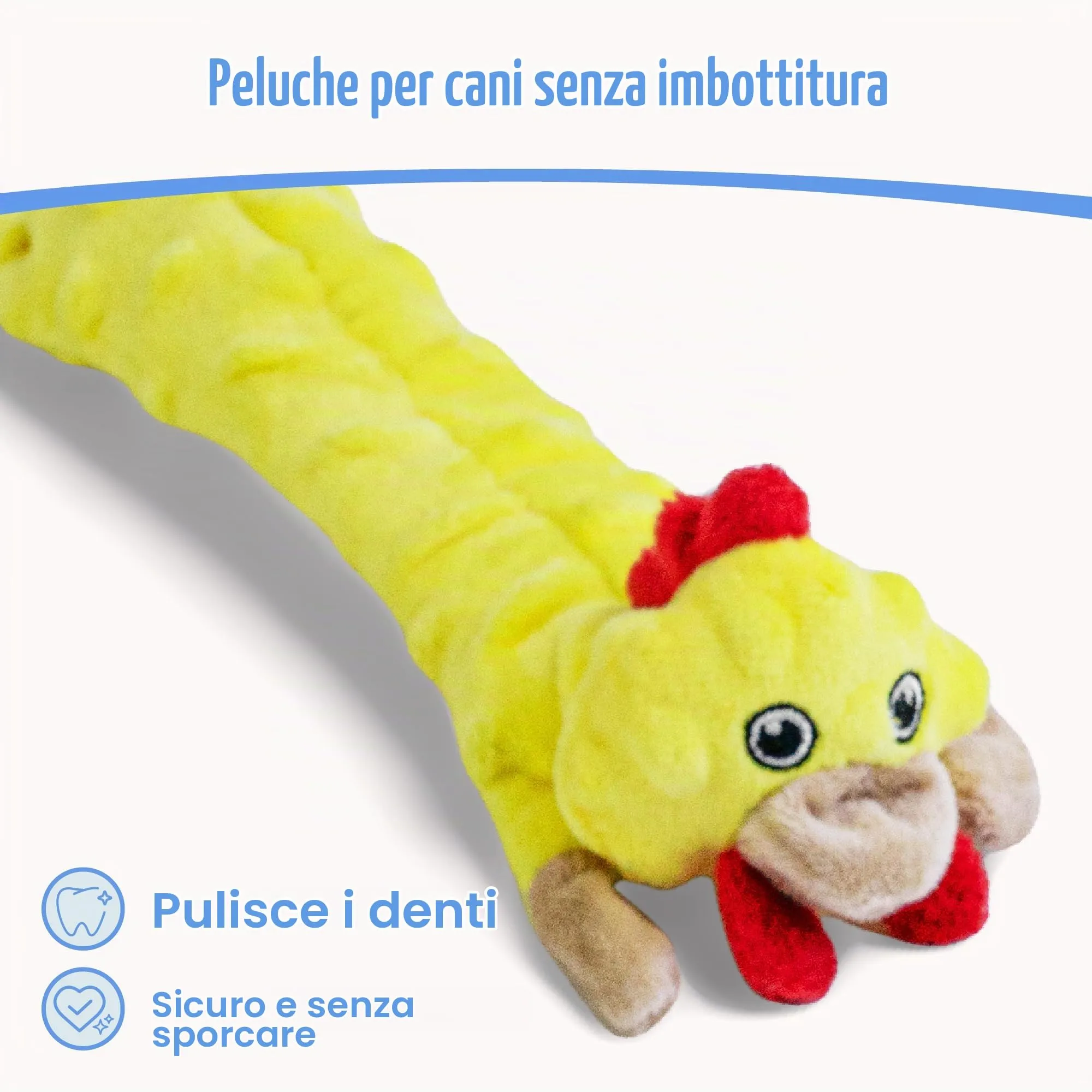 SHARLOVY Giocattoli cigolanti per cani, confezione da 5 peluche per dentizione senza imbottitura e con carta increspata - immagine 2