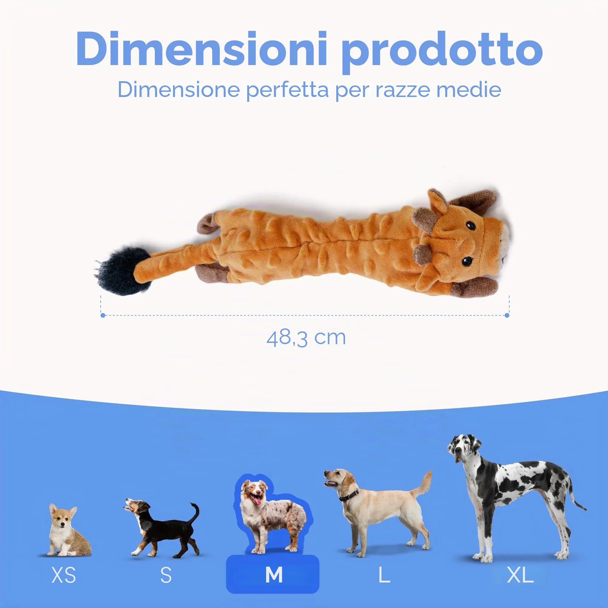 SHARLOVY Giocattolo cigolante per cani a forma di mucca, taglia media - immagine 7