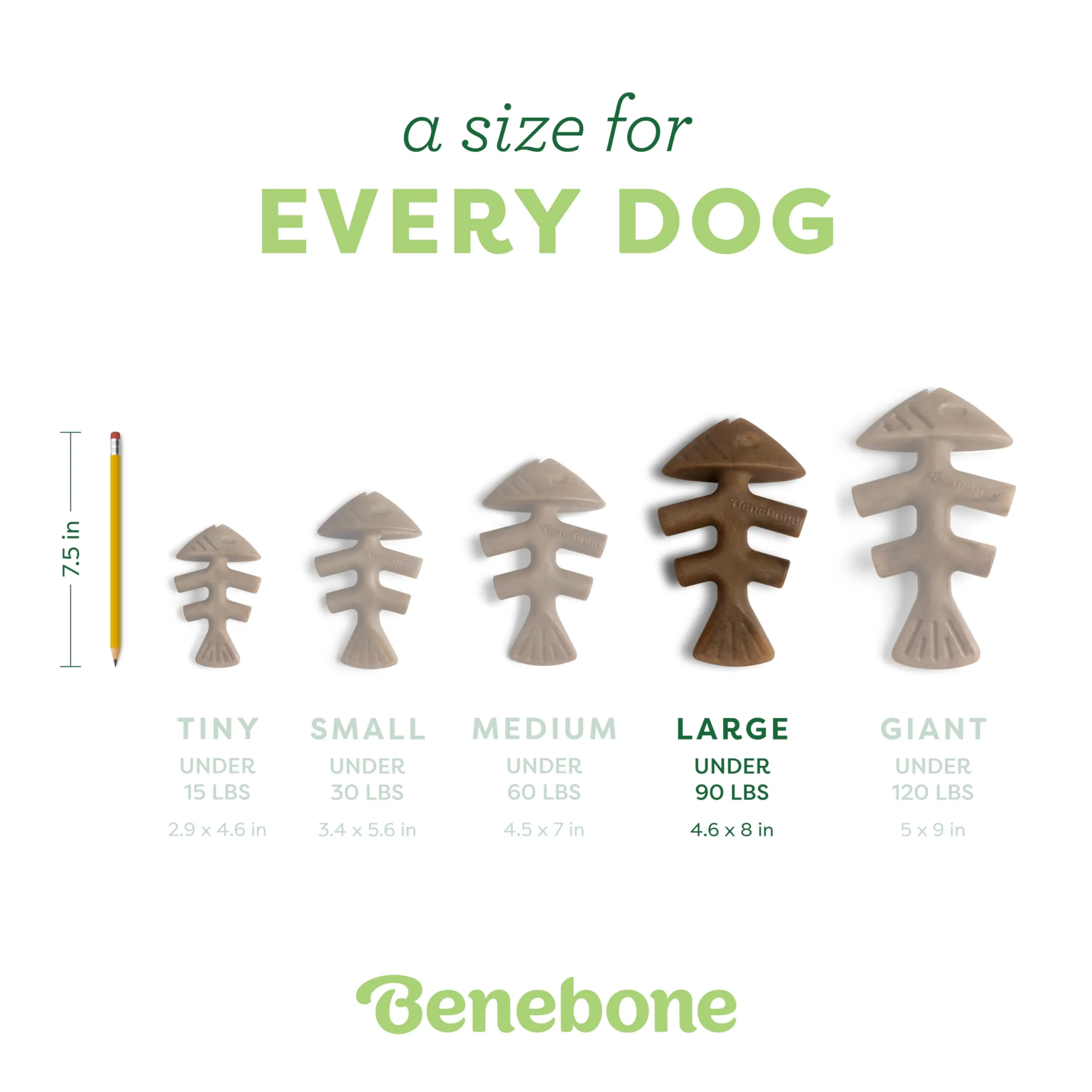 Benebone Fishbone Gioco da Masticare per Cani, Grande - immagine 4