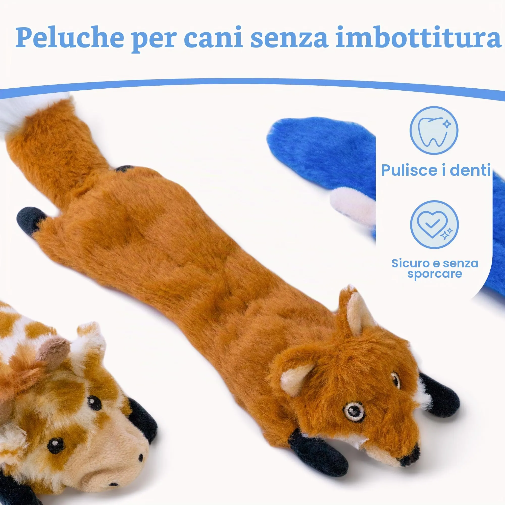 SHARLOVY Giocattoli cigolanti per cani, senza imbottitura, confezione da 3, taglia Large - immagine 2