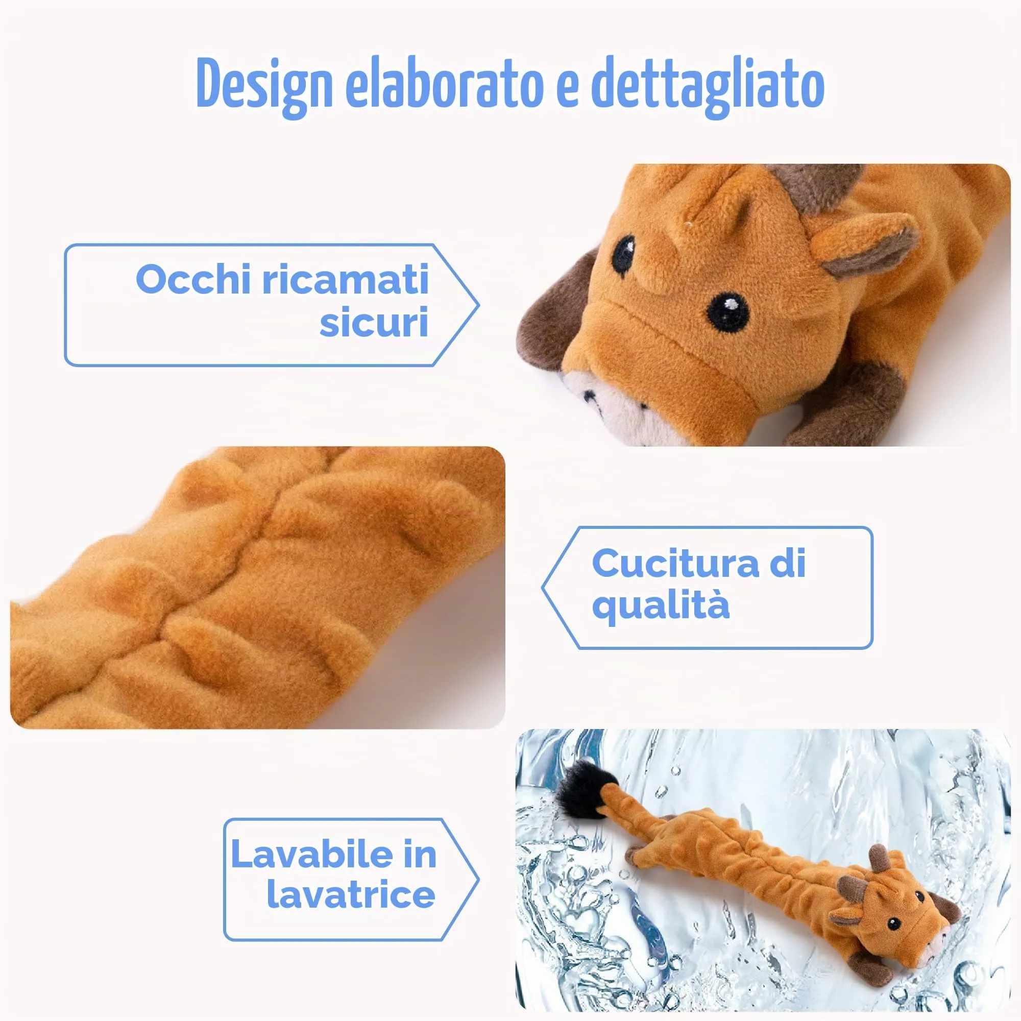 SHARLOVY Giocattolo per cani a forma di mucca, taglia grande - immagine 5