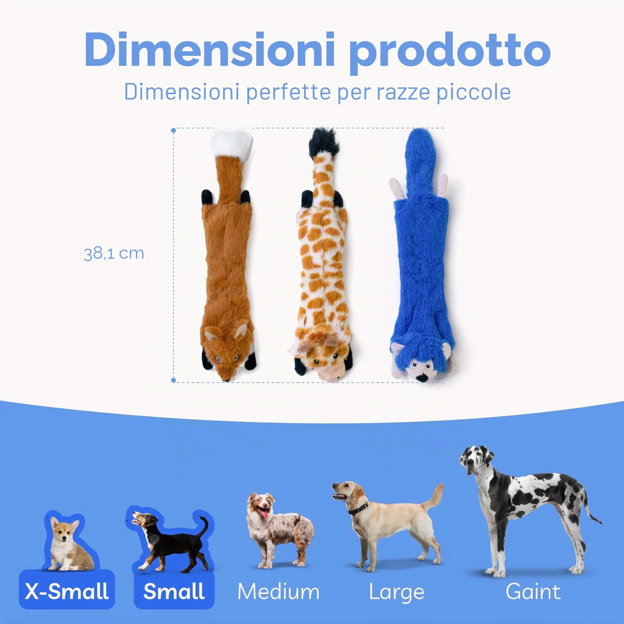 SHARLOVY Giocattoli cigolanti per cani senza imbottitura, confezione da 3, piccola taglia - immagine 6