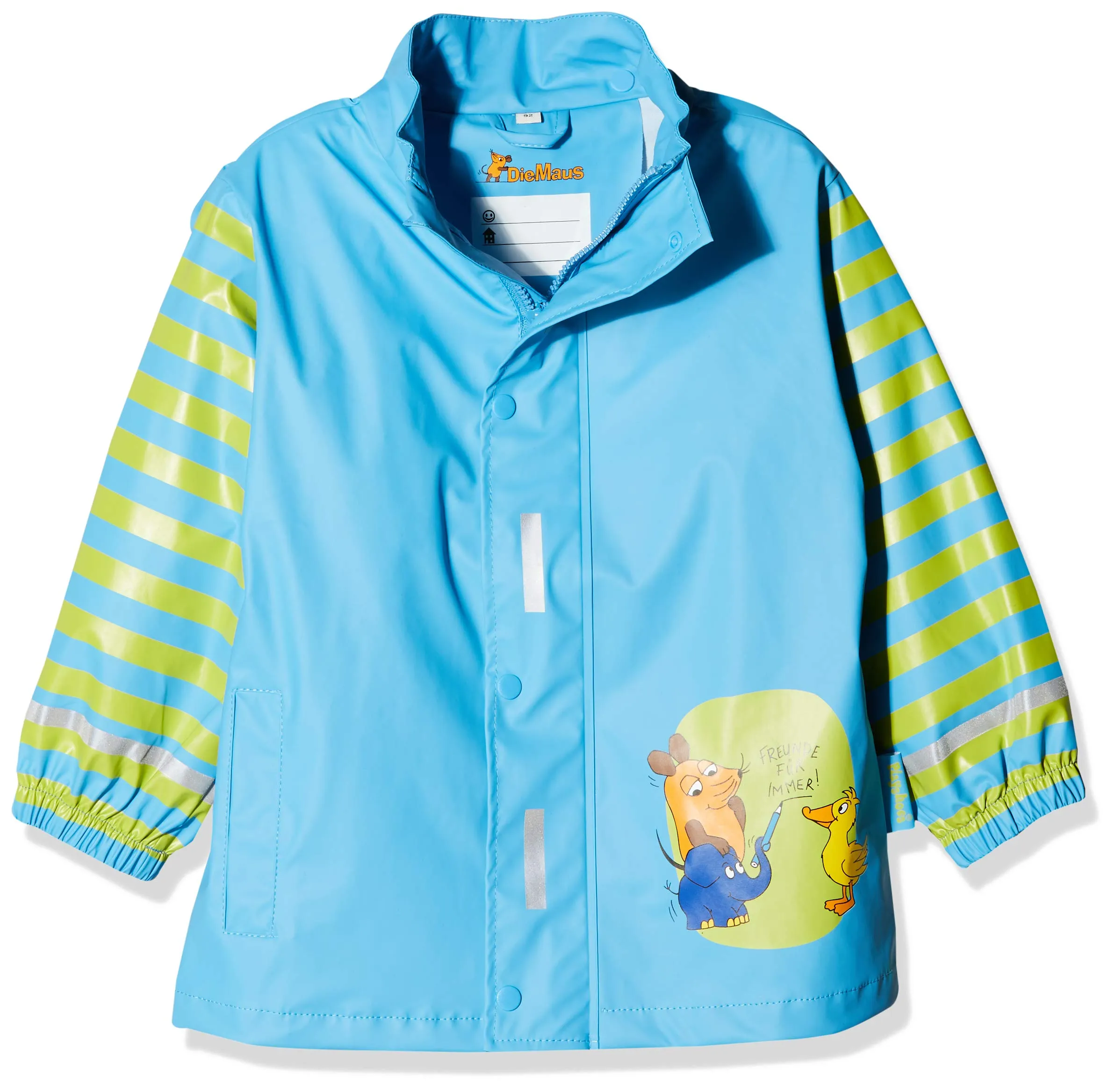 Playshoes Giacca da pioggia Unisex per Bambini e Ragazzi, Blu Il Topo, 140 - immagine 3