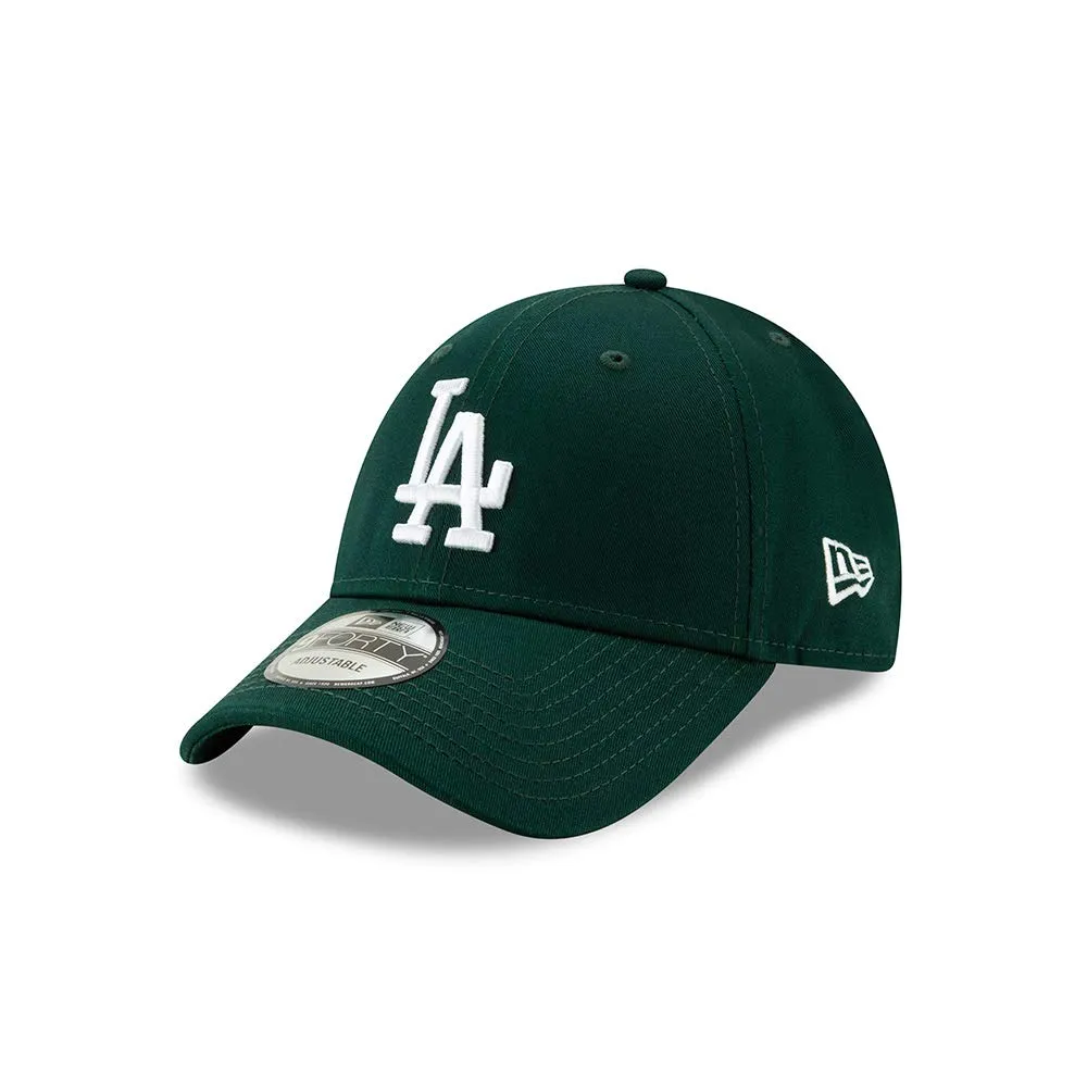 New Era Los Angeles Dodgers 9FORTY Adjustable Cap League Essential Dark Green/White - One Size - immagine 2