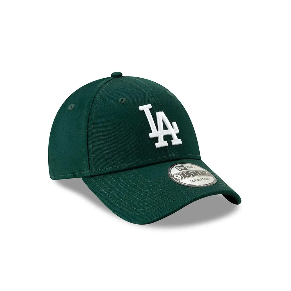New Era Los Angeles Dodgers 9FORTY Adjustable Cap League Essential Dark Green/White - One Size - immagine 3