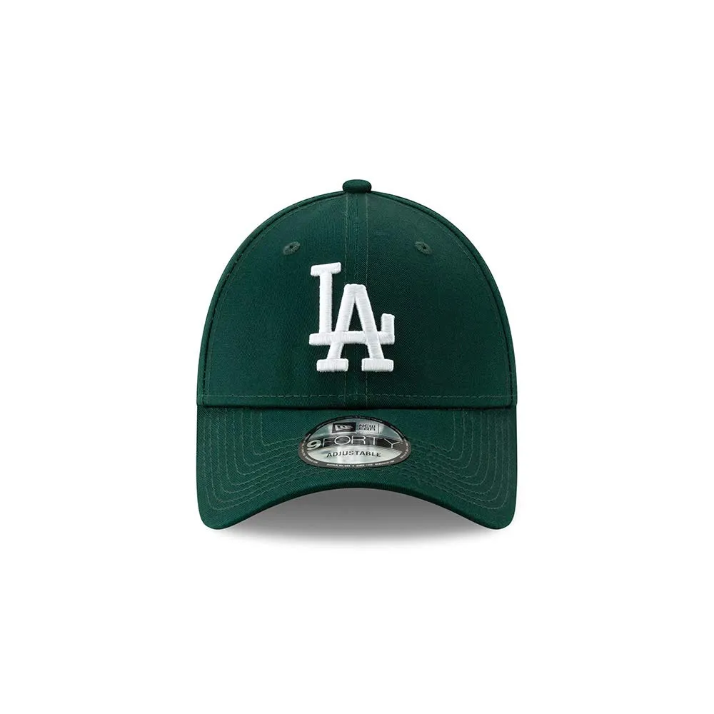 New Era Los Angeles Dodgers 9FORTY Adjustable Cap League Essential Dark Green/White - One Size - immagine 4