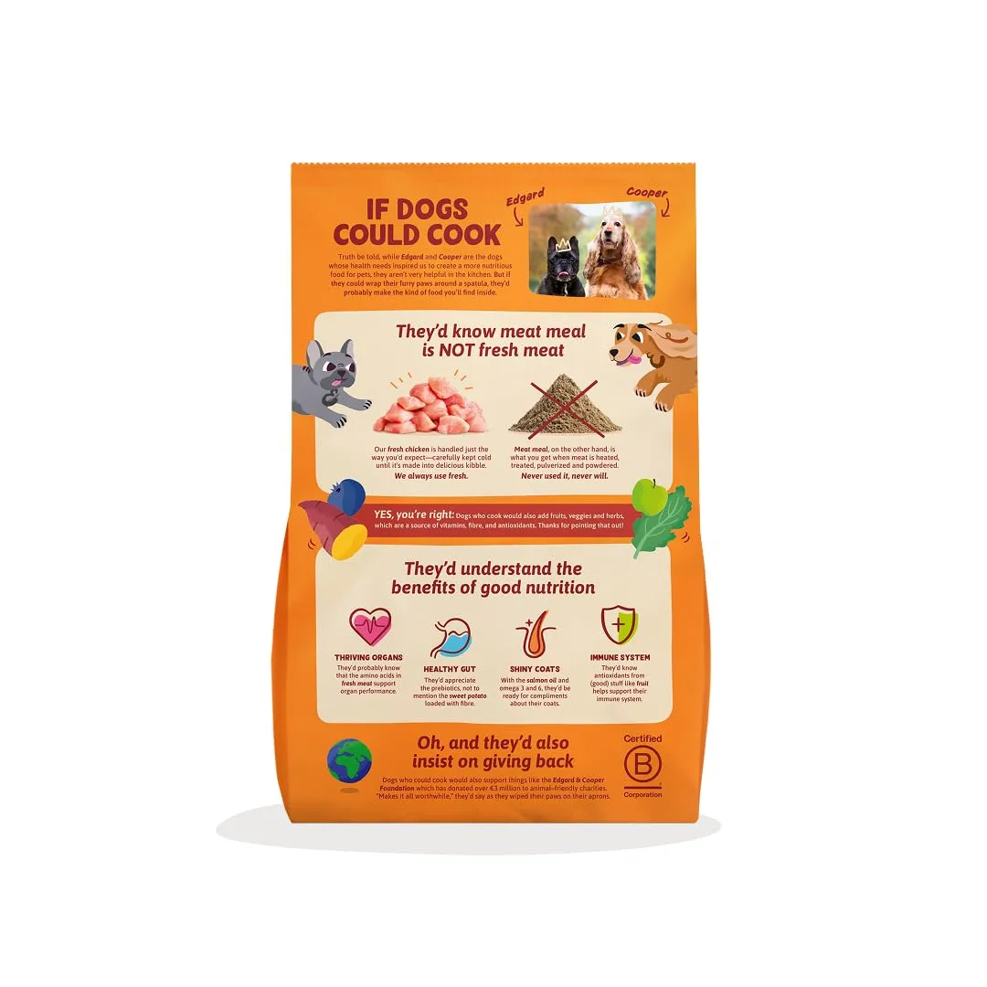 Edgard & Cooper Crocchette Cani Adulti Taglia Medium, Senza Cereali, Pollo Fresco, Mela, Patata Dolce, Cavolo Riccio e Mirtillo, 7kg - immagine 2