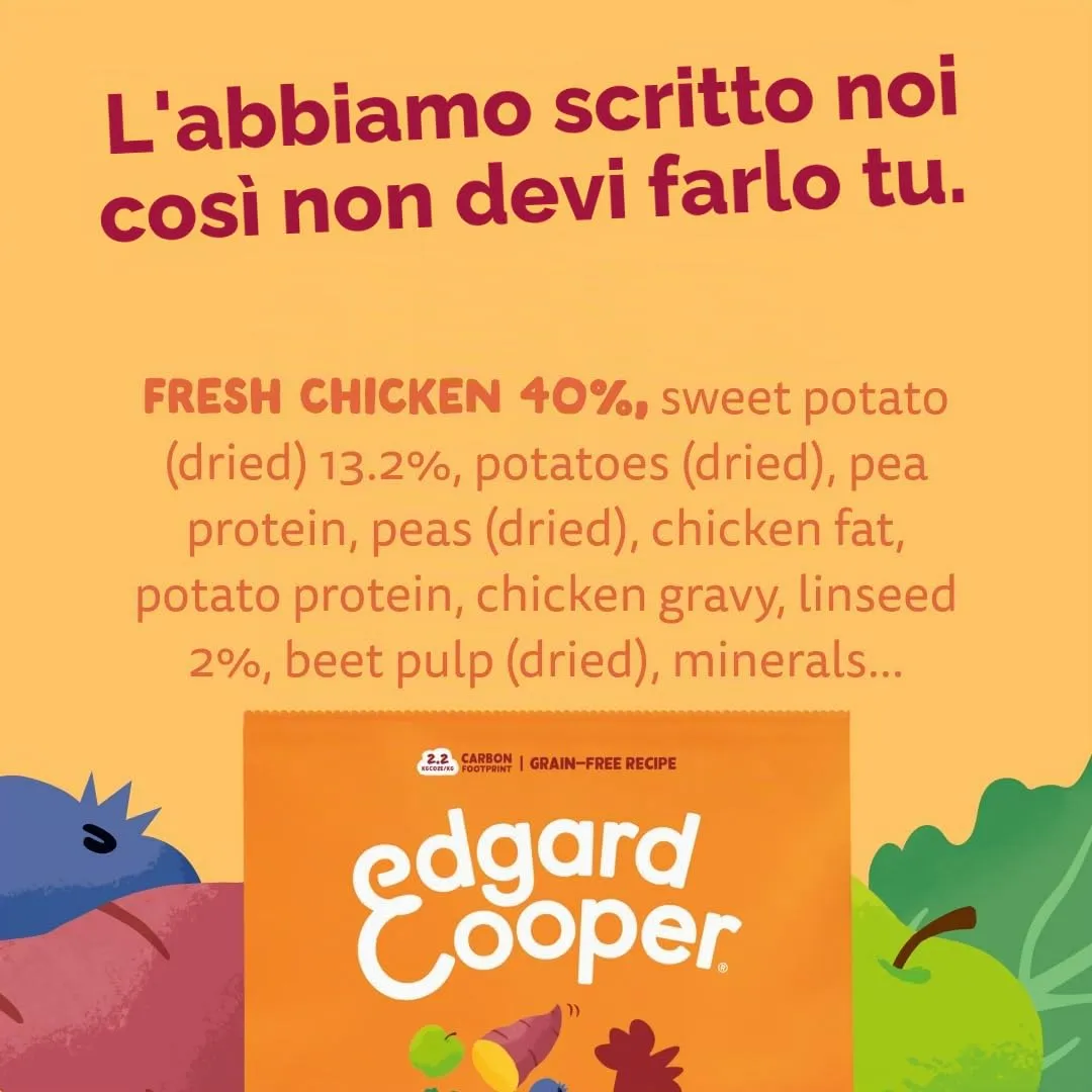 Edgard & Cooper Crocchette Cani Adulti Taglia Medium, Senza Cereali, Pollo Fresco, Mela, Patata Dolce, Cavolo Riccio e Mirtillo, 7kg - immagine 7