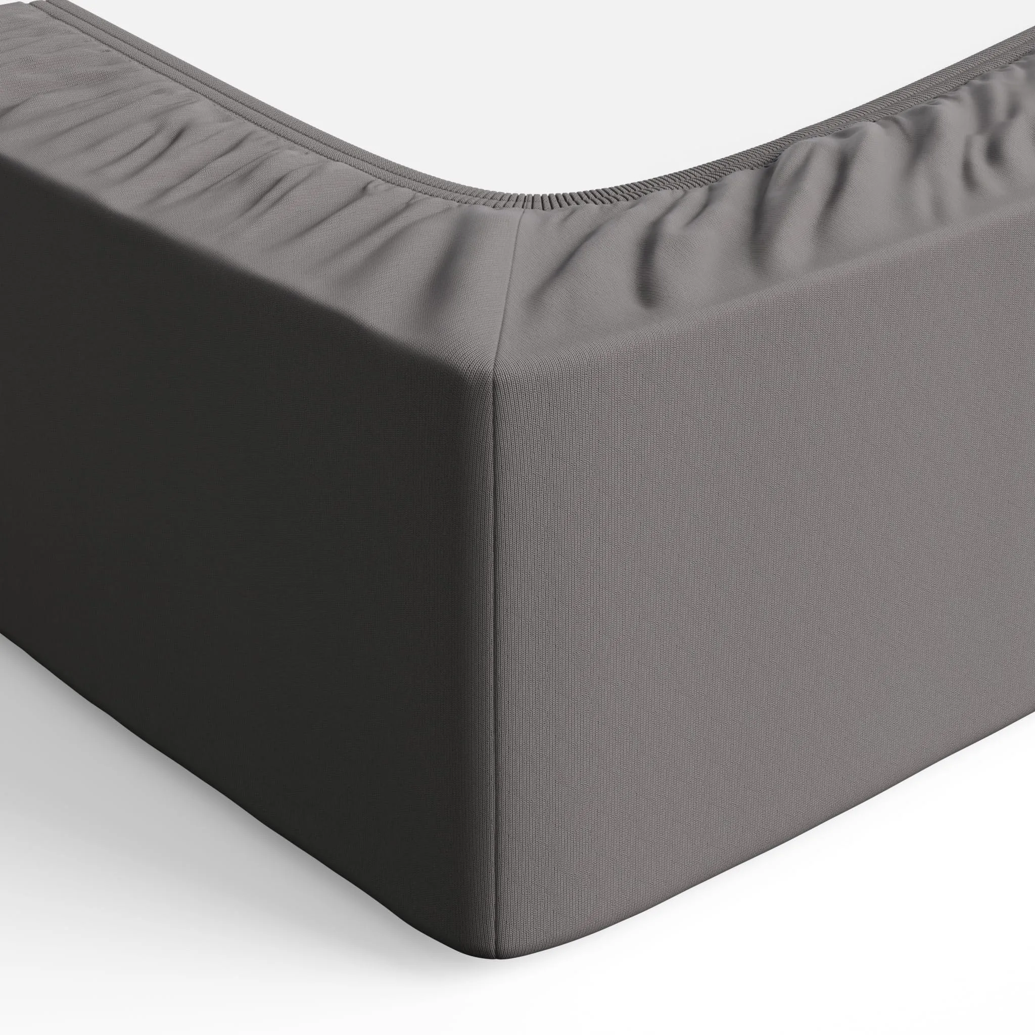 Amazon Basics Lenzuolo con angoli Singolo, 90 x 200 cm, 100% Cotone Jersey, Grigio Scuro - immagine 5
