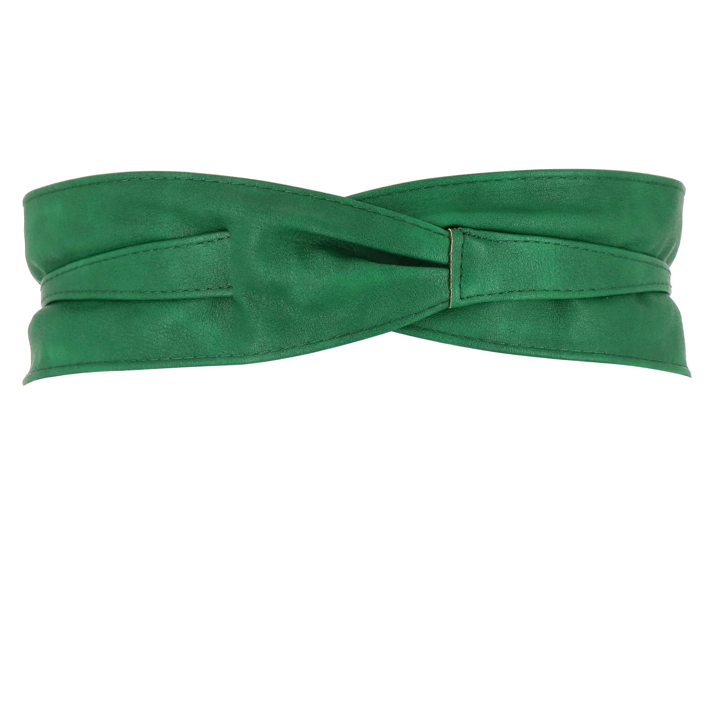 FASHIONGEN Cintura Obi da donna in similpelle, Verde, 2XL - immagine 3
