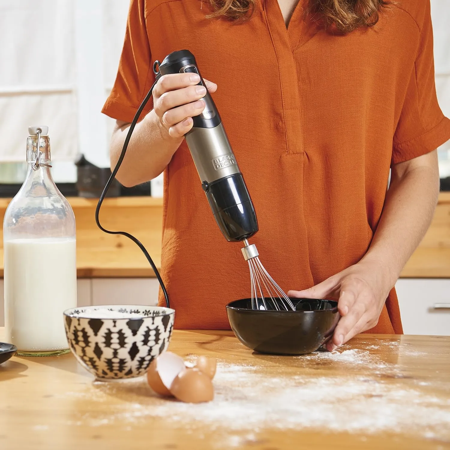BLACK+DECKER Frullatore a Immersione 1000W ES9160040B con 20 velocità, Turbo, Tritaghiaccio e Set Accessori - immagine 9
