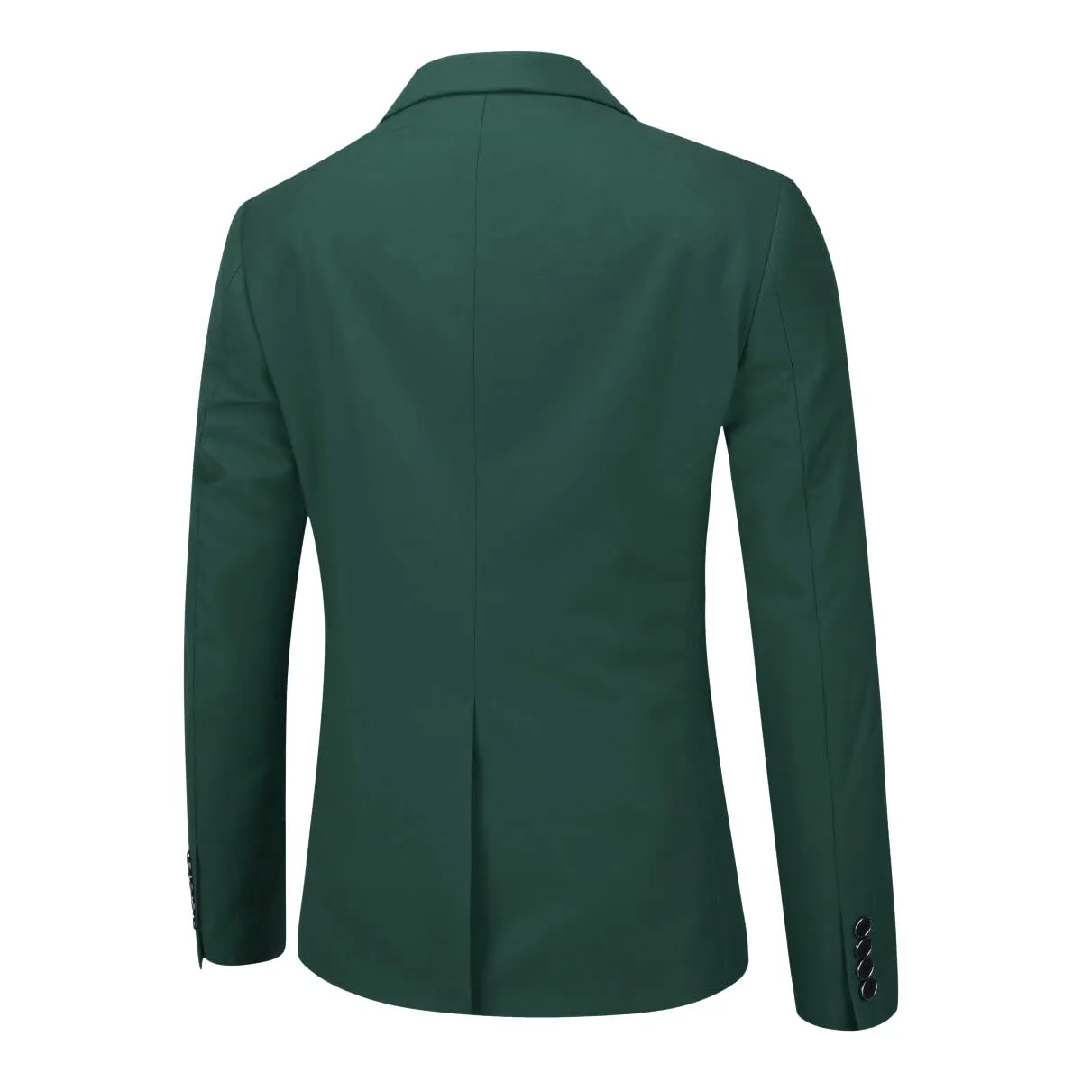 YOUTHUP Abito Uomo 3 Pezzi Slim Fit Blazer Gilet Pantaloni Verde - immagine 3