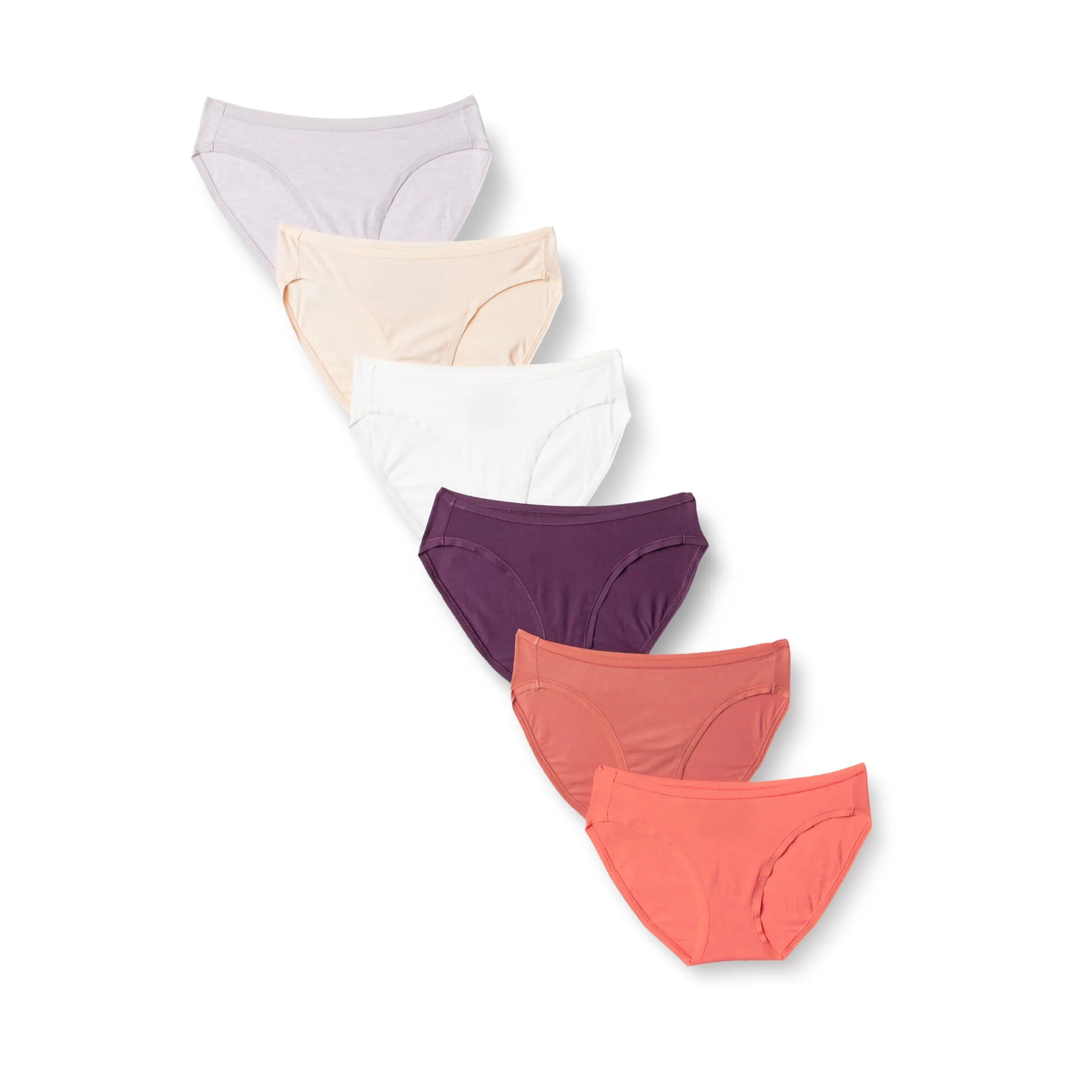 Amazon Essentials Cotton Bikini Briefs for Women, 6-Pack, Neutral Shades, 44 - immagine 1