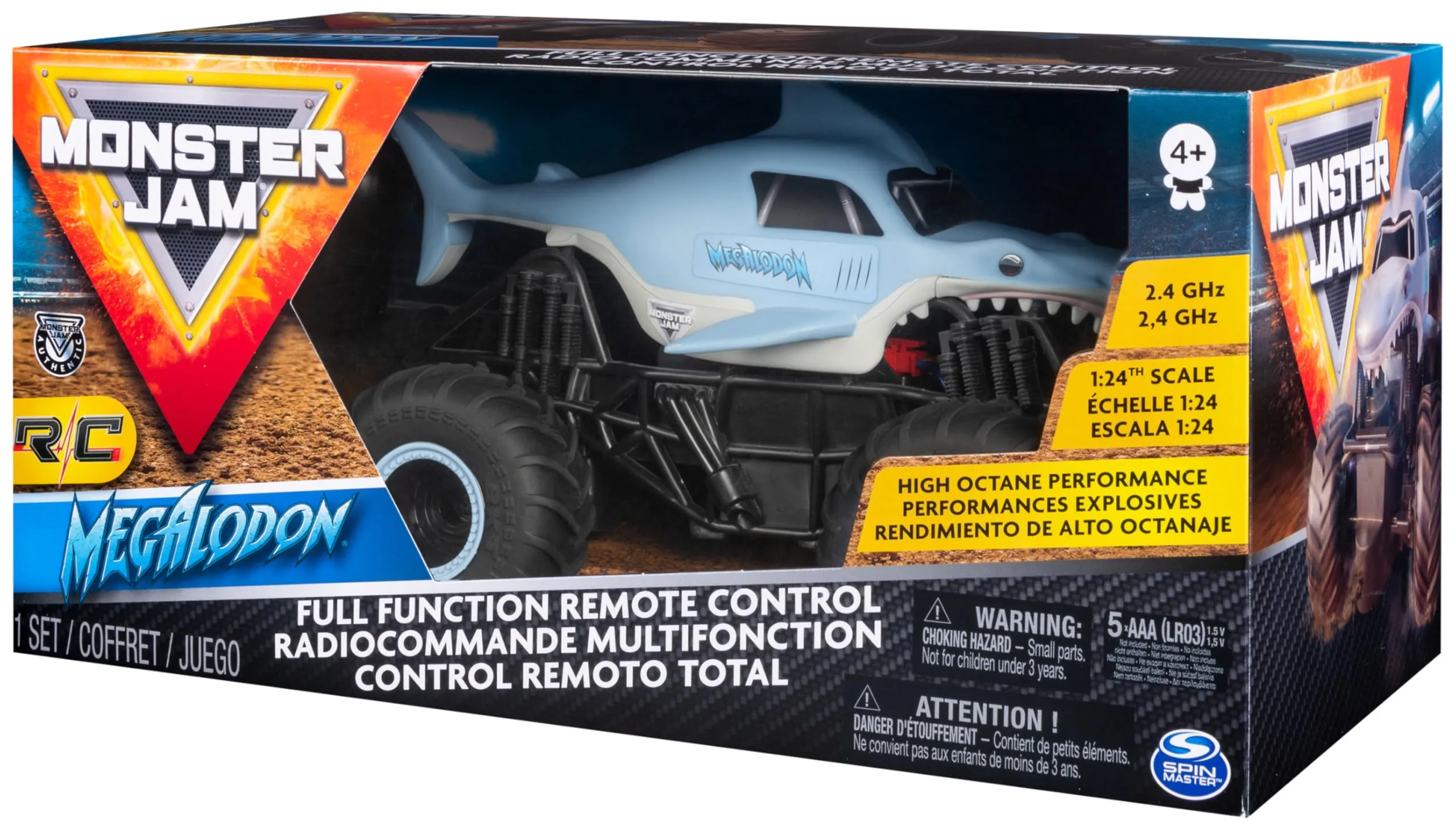 Monster Jam Veicolo Radiocomandato Megalodon, Scala 1:24, 2.4 GHz - immagine 6