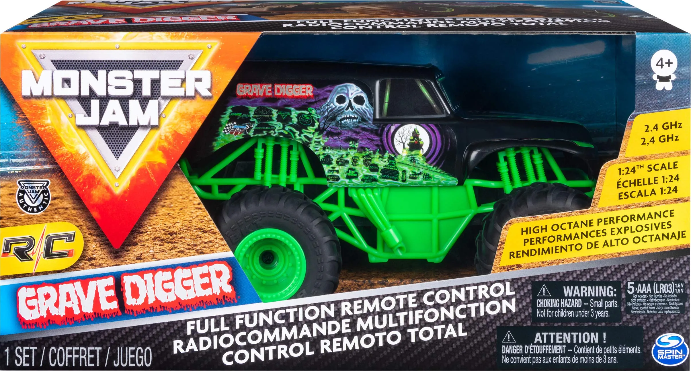 Monster Jam Grave Digger Radiocomandato, Scala 1:24 - immagine 2