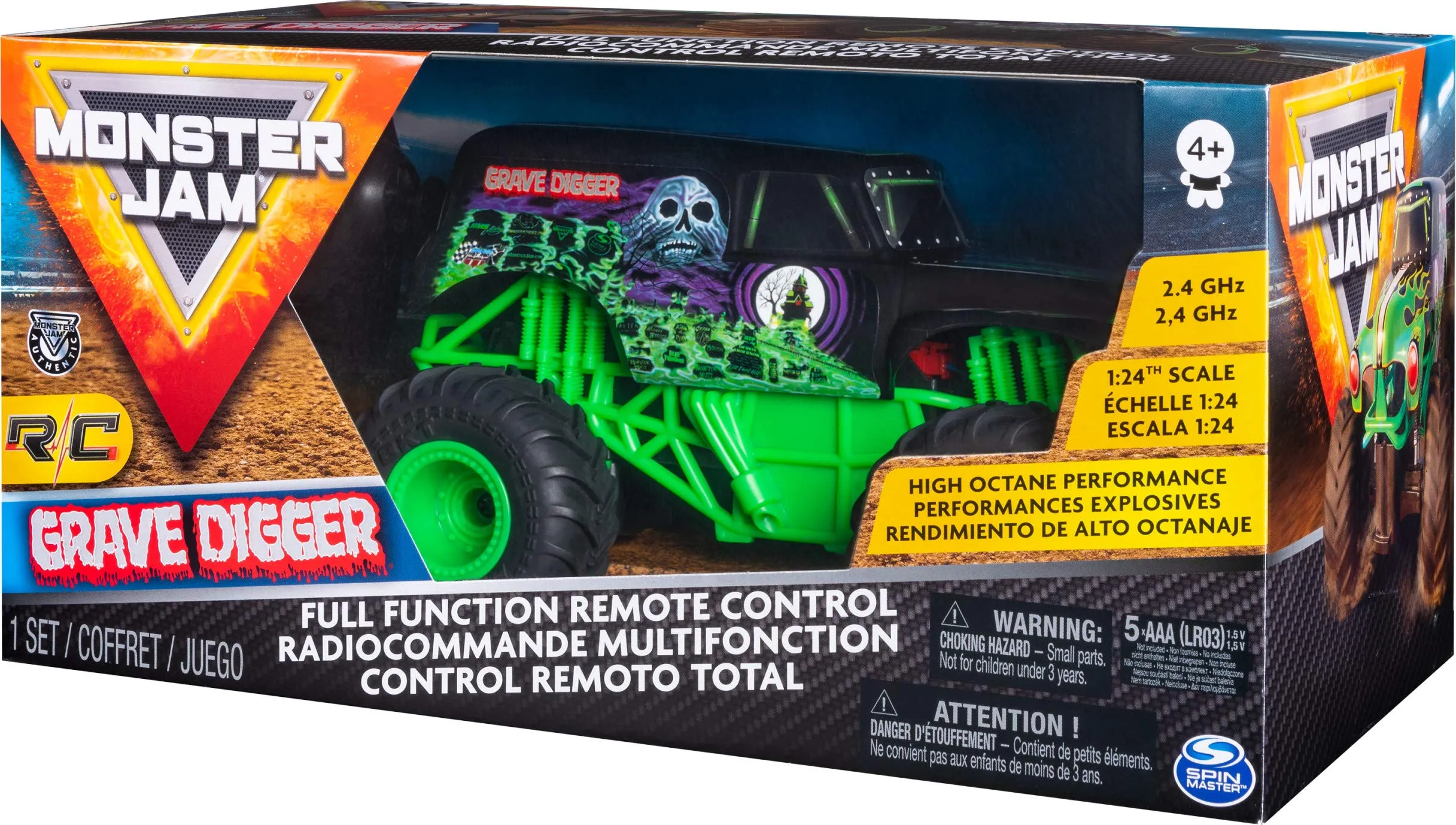 Monster Jam Grave Digger Radiocomandato, Scala 1:24 - immagine 6