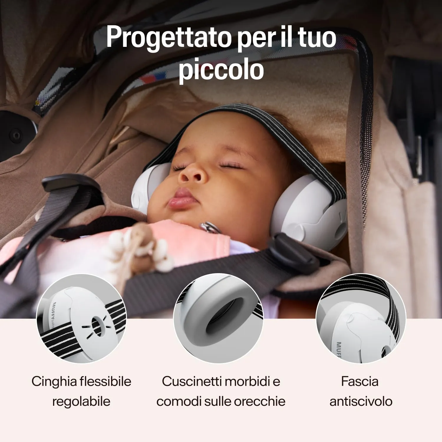 Alpine Muffy Baby Cuffie Antirumore per Neonati e Bambini fino a 36 Mesi, Nero - immagine 3